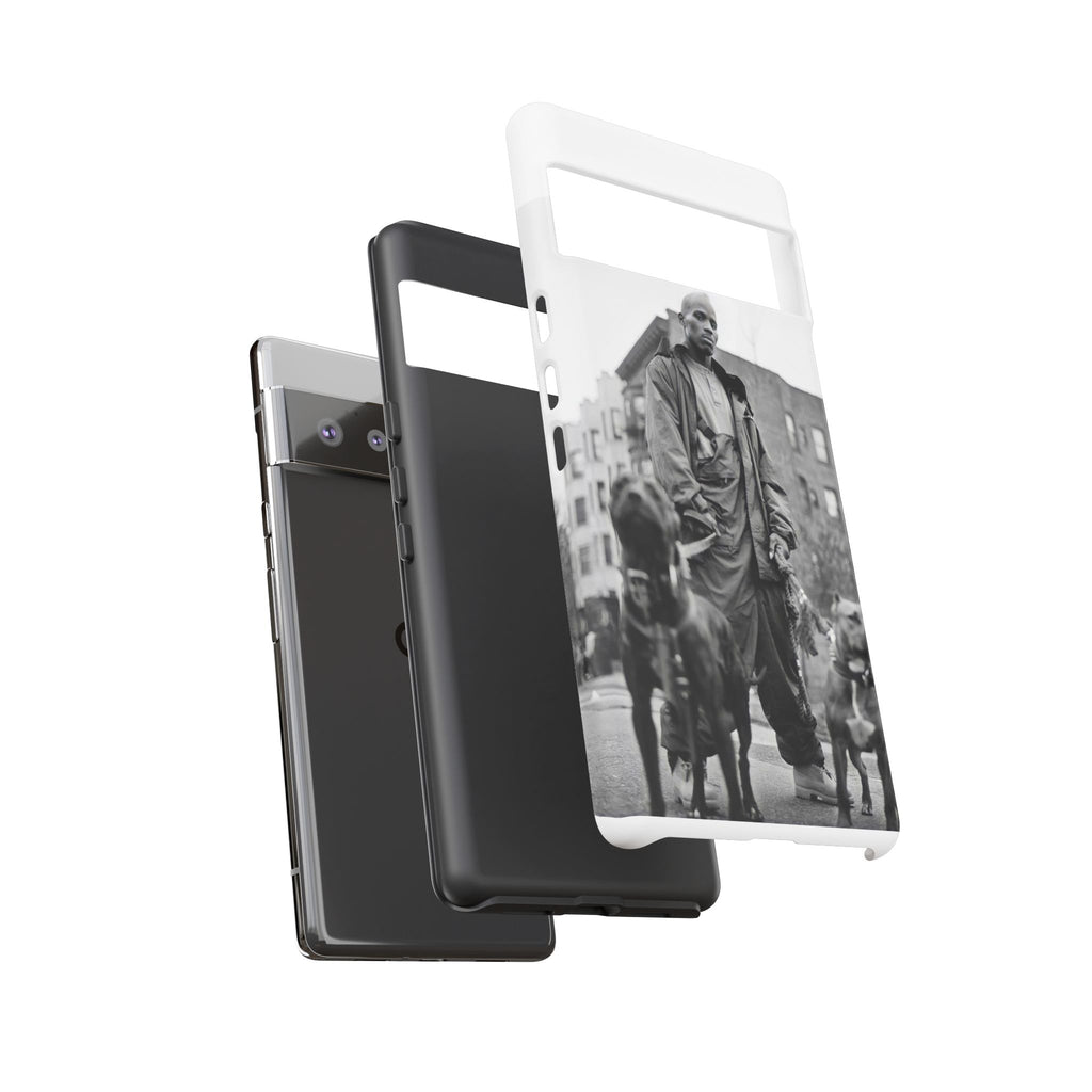 Black & White DMX Tough Phone Case, Urban Style Cover, Pet Lover Gift, Trendy Cell Phone Accessory, Durable Protection