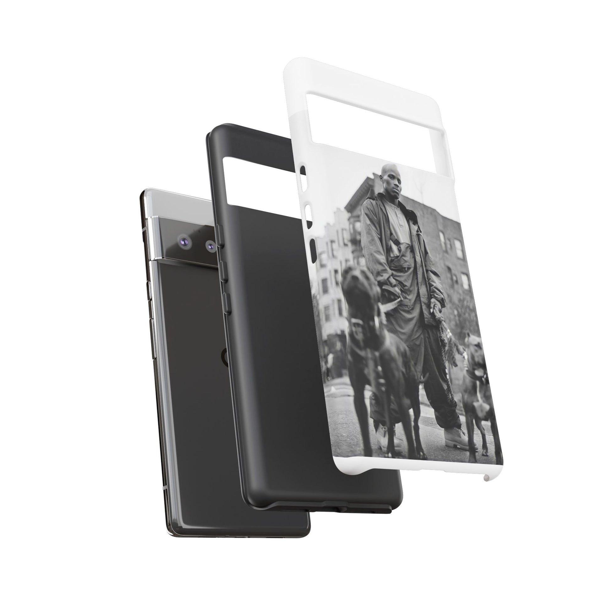 Black & White DMX Tough Phone Case, Urban Style Cover, Pet Lover Gift, Trendy Cell Phone Accessory, Durable Protection