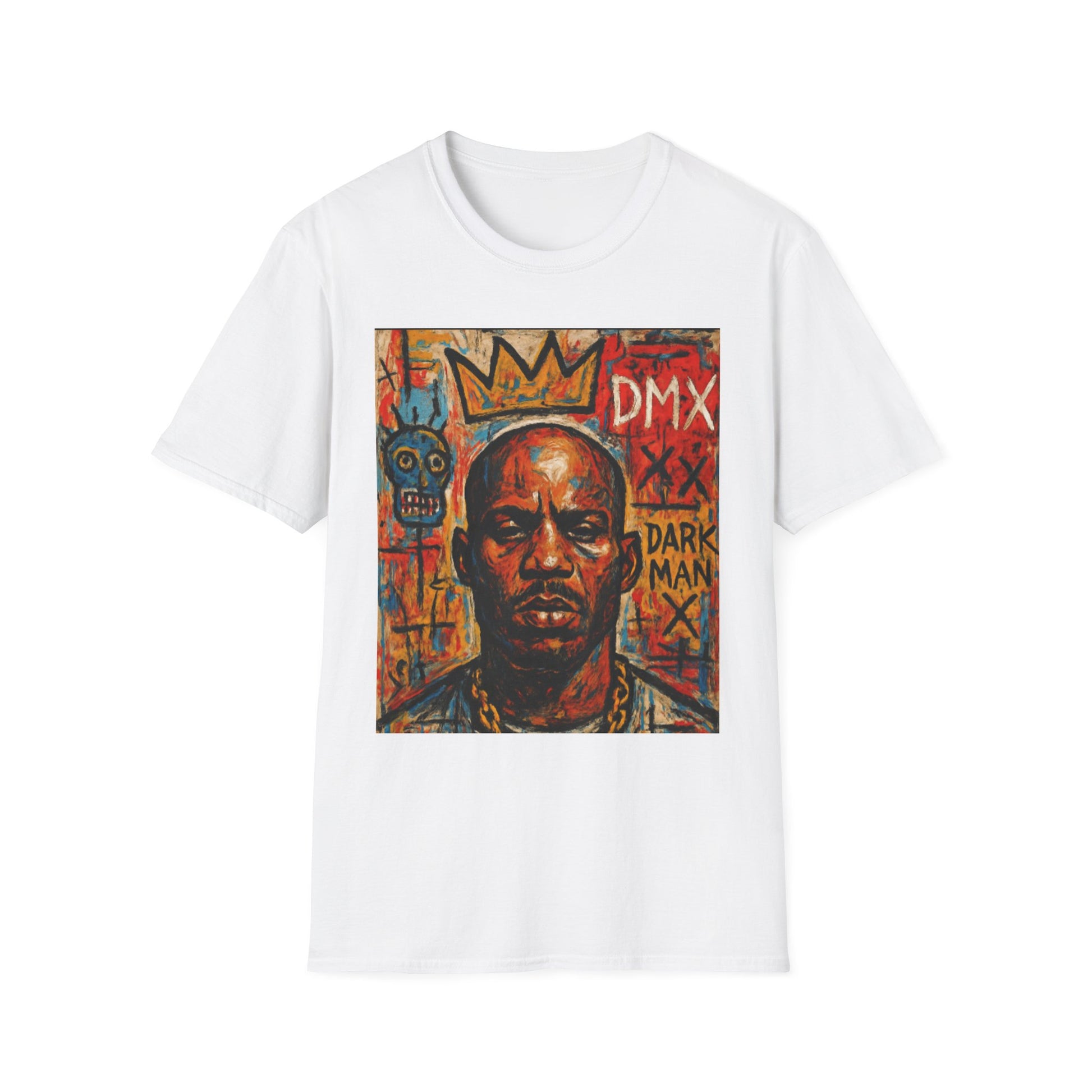 DMX Tribute Unisex Softstyle T-Shirt, Hip Hop Apparel, Musician Gift, Streetwear, Concert Outfit, Retro Graphic Tee, Basquiat Style