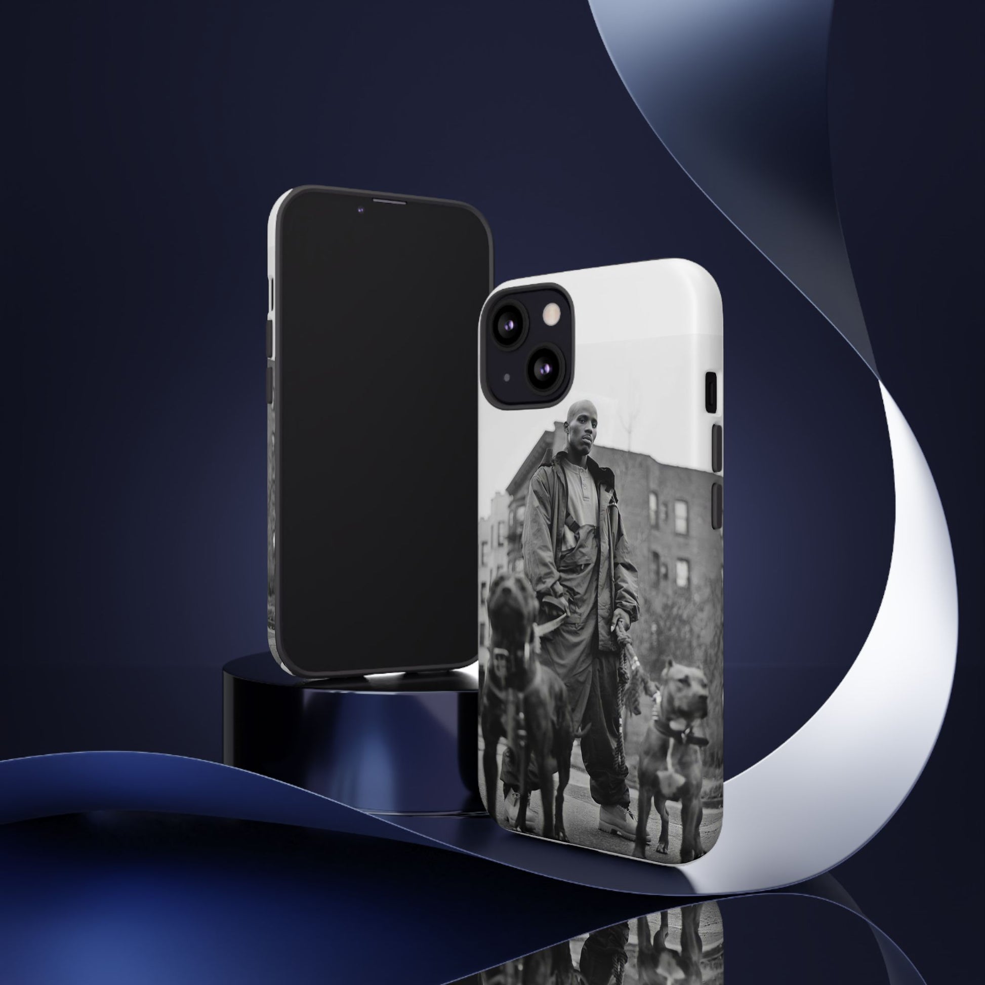 Black & White DMX Tough Phone Case, Urban Style Cover, Pet Lover Gift, Trendy Cell Phone Accessory, Durable Protection