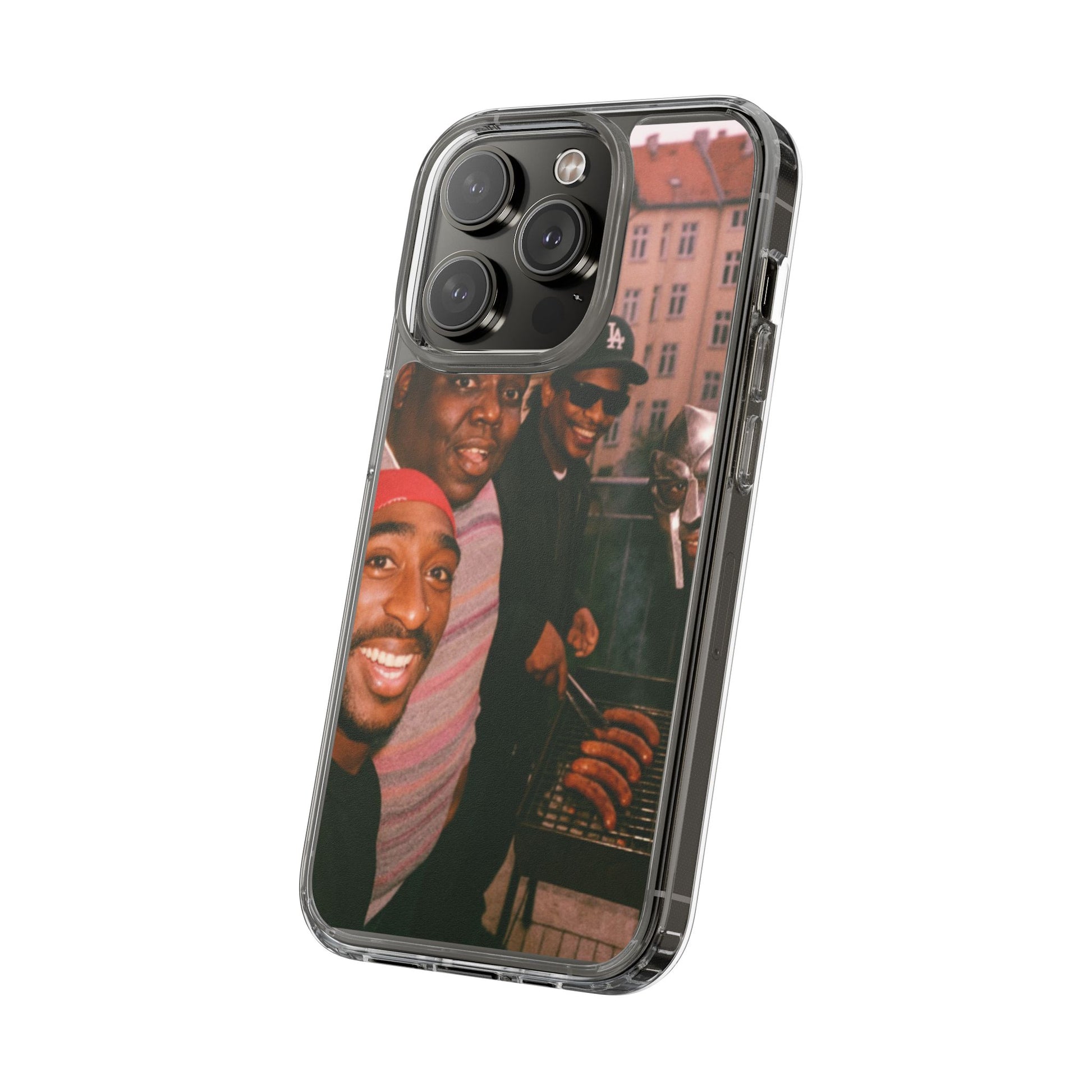 Hip-Hop Legends Clear Case for iPhone, Vintage Rapper Phone Cover, Clear TPU Case, Music Lover Gift, Pop Culture Accessories