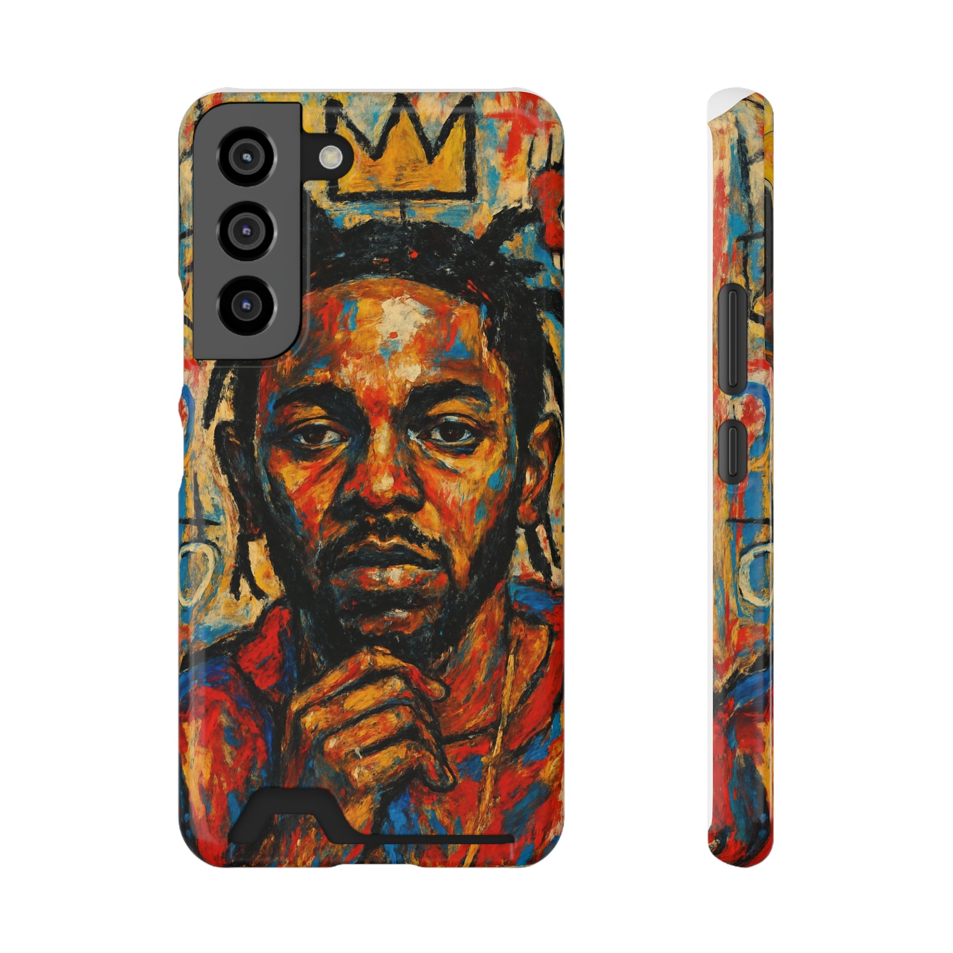 Kendrick Lamar Phone Case, Artistic Basquiat Style Card Holder Cover, Gift for Hip-Hop Fans, K Dot Unique Phone Accessory, Music Lover Essential