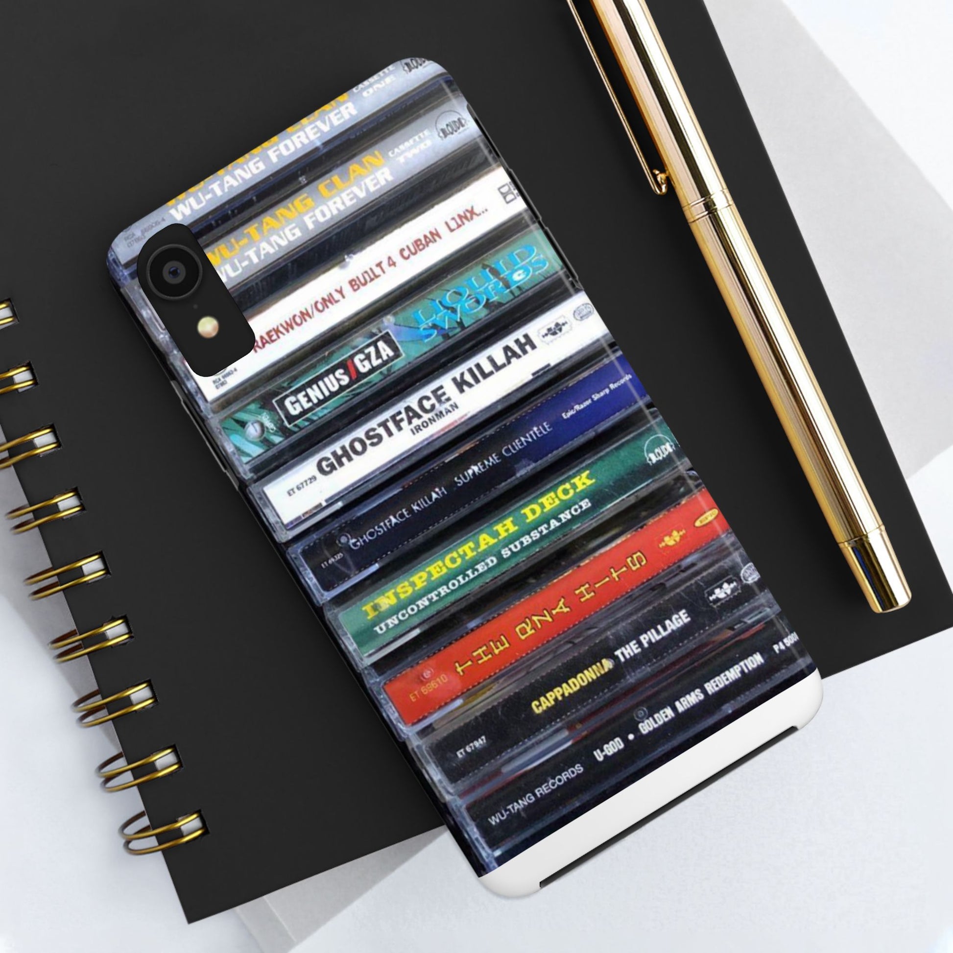 Hip Hop Music Cassette Phone Case | Tough Phone Covers for Music Lovers, Wu solo albums Gifts, Rap Phone Accessories