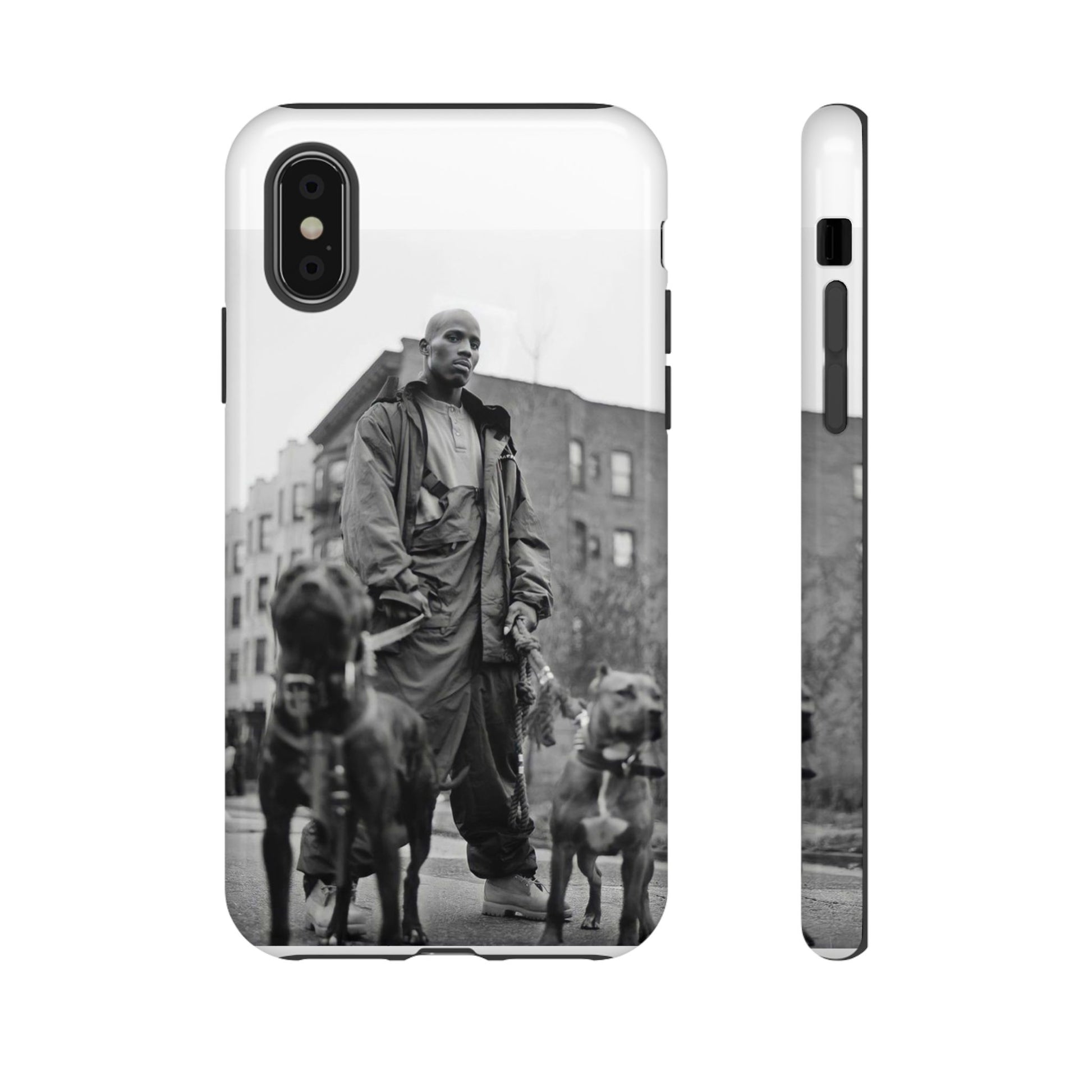 Black & White DMX Tough Phone Case, Urban Style Cover, Pet Lover Gift, Trendy Cell Phone Accessory, Durable Protection