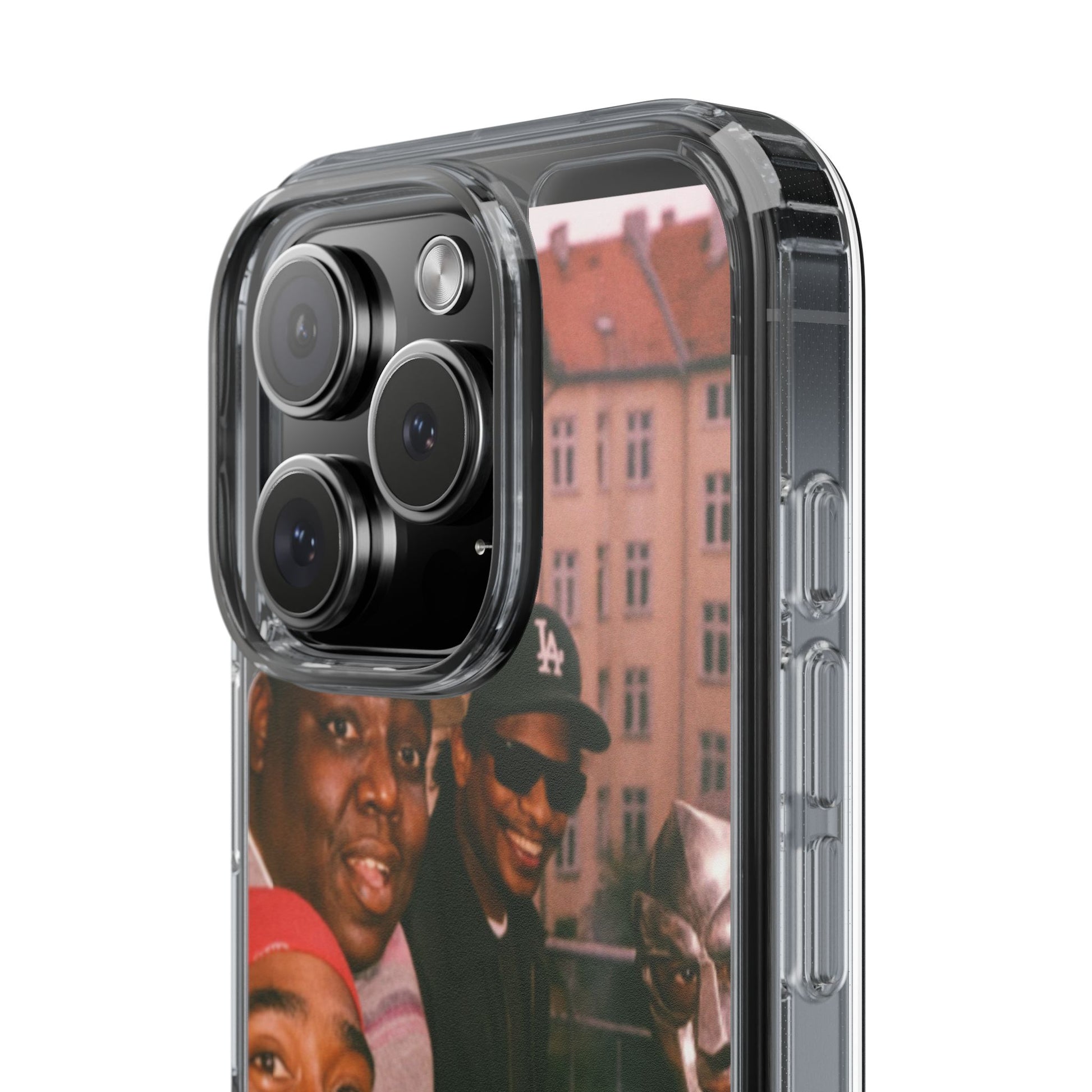 Hip-Hop Legends Clear Case for iPhone, Vintage Rapper Phone Cover, Clear TPU Case, Music Lover Gift, Pop Culture Accessories