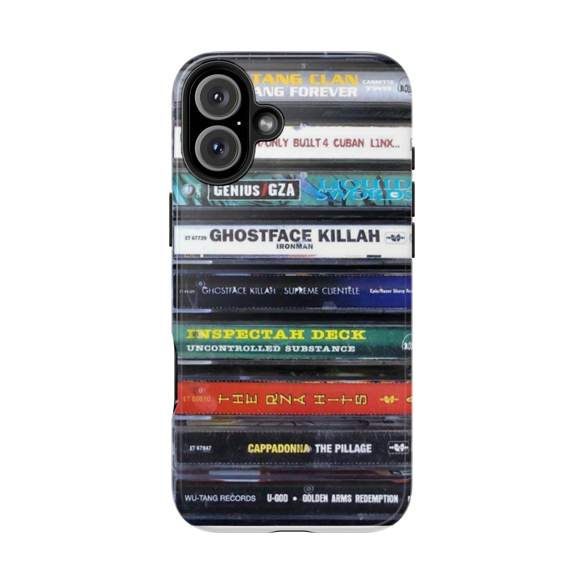 Hip Hop Music Cassette Phone Case | Tough Phone Covers for Music Lovers, Wu solo albums Gifts, Rap Phone Accessories