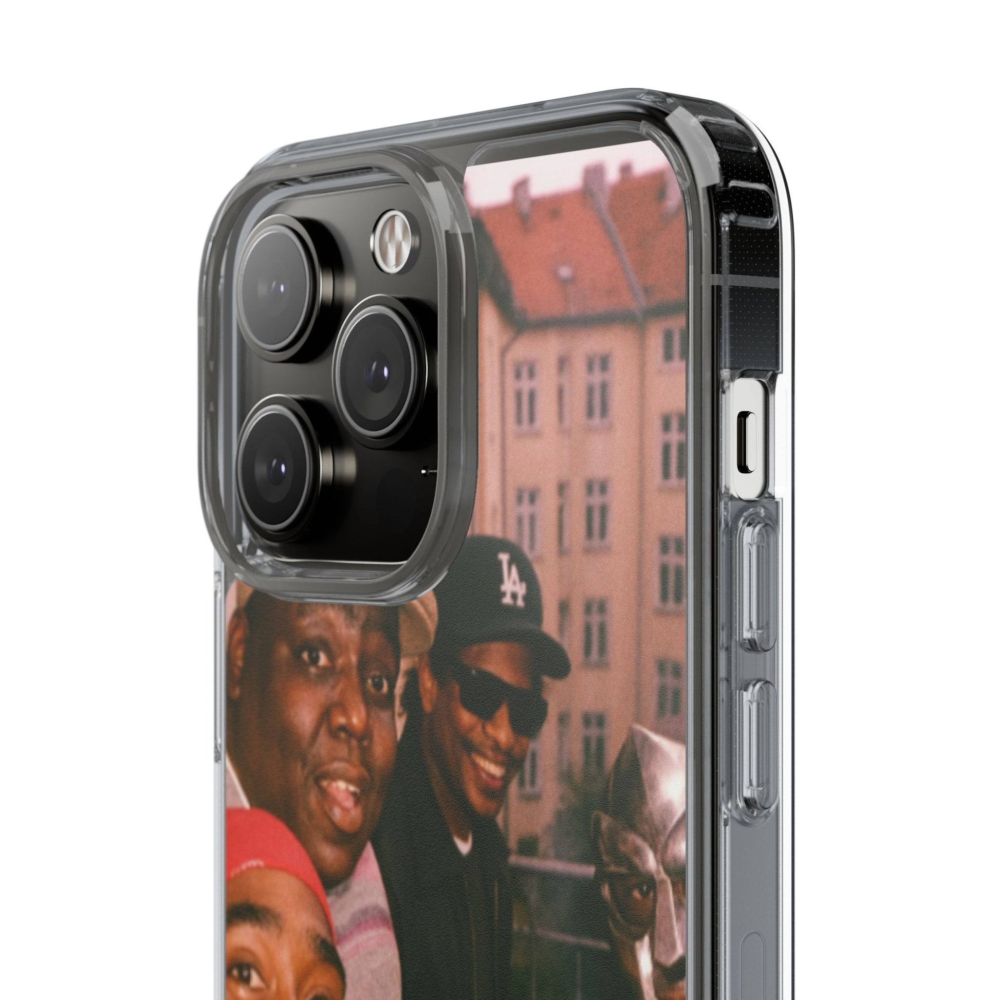 Hip-Hop Legends Clear Case for iPhone, Vintage Rapper Phone Cover, Clear TPU Case, Music Lover Gift, Pop Culture Accessories