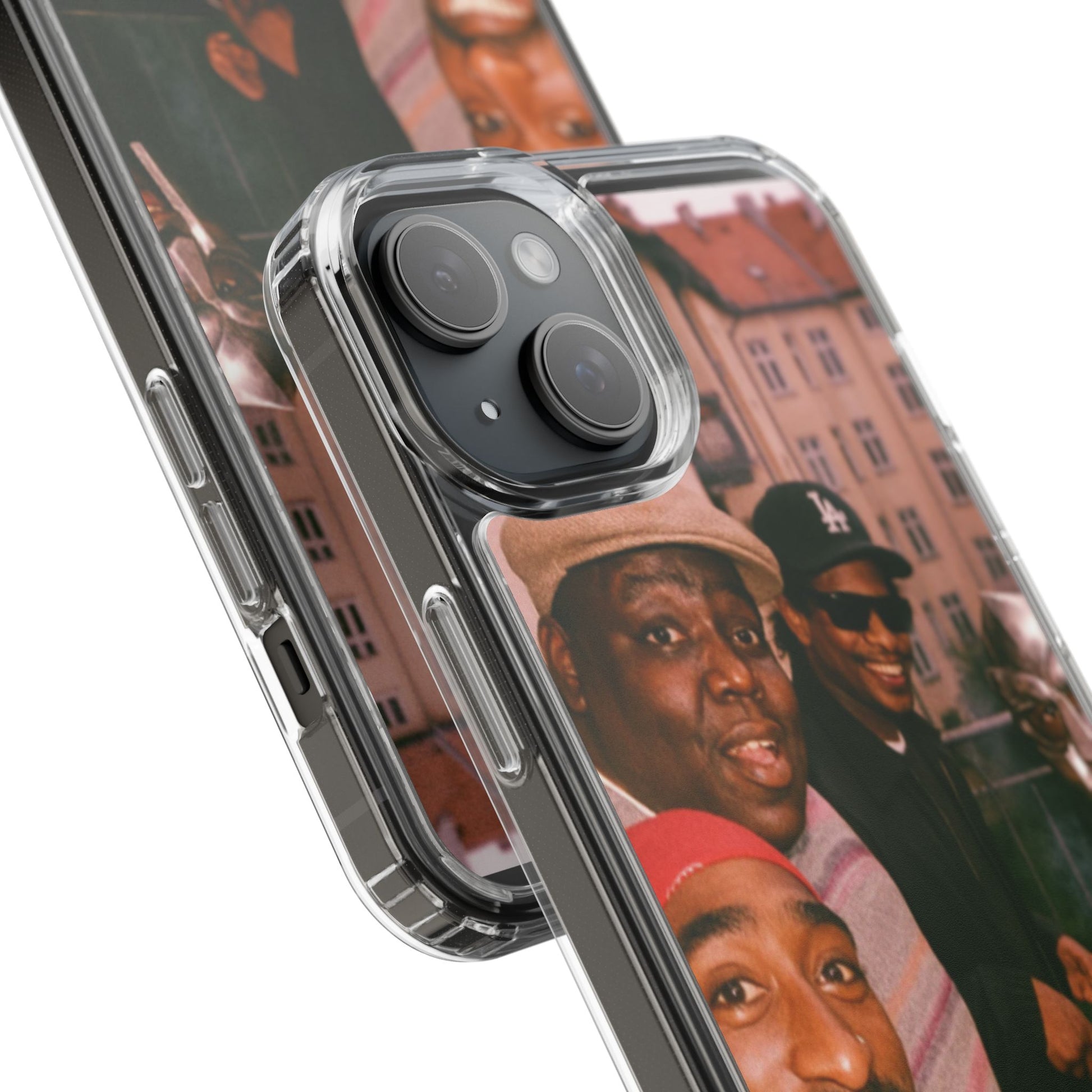 Hip-Hop Legends Clear Case for iPhone, Vintage Rapper Phone Cover, Clear TPU Case, Music Lover Gift, Pop Culture Accessories