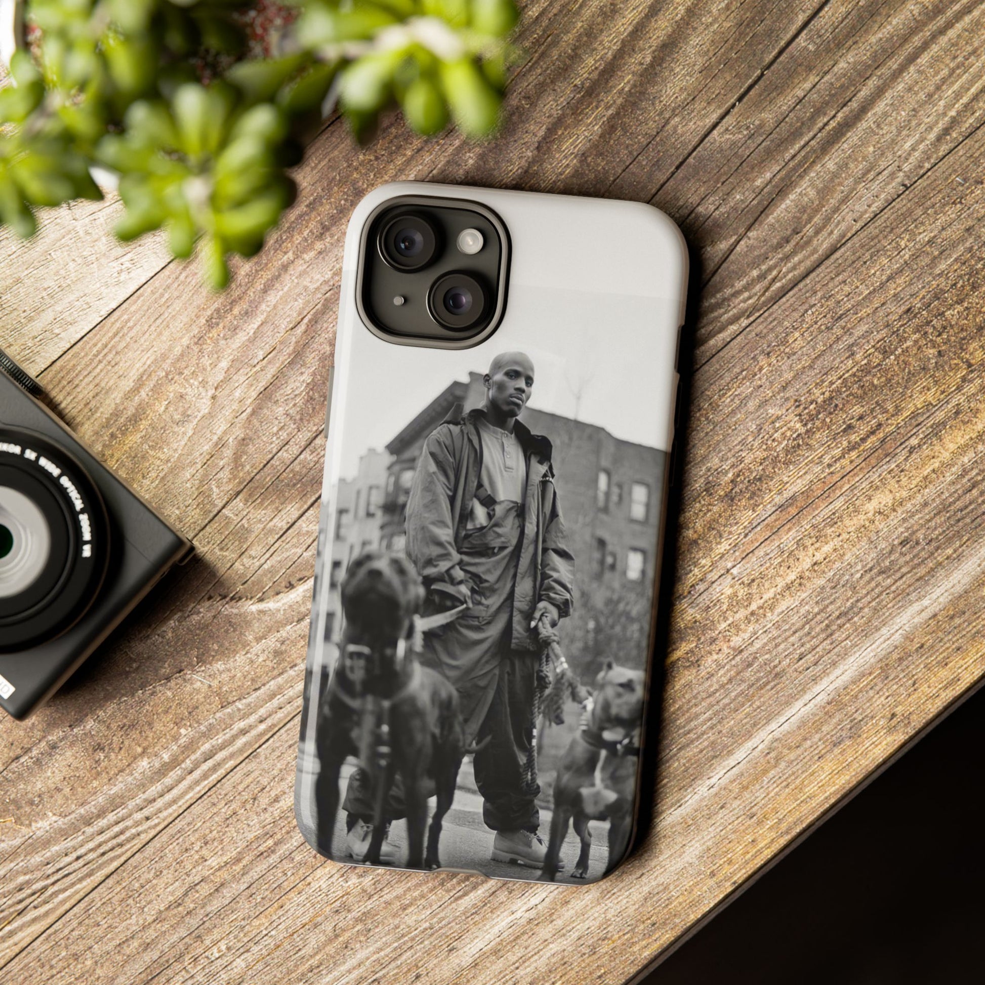 Black & White DMX Tough Phone Case, Urban Style Cover, Pet Lover Gift, Trendy Cell Phone Accessory, Durable Protection