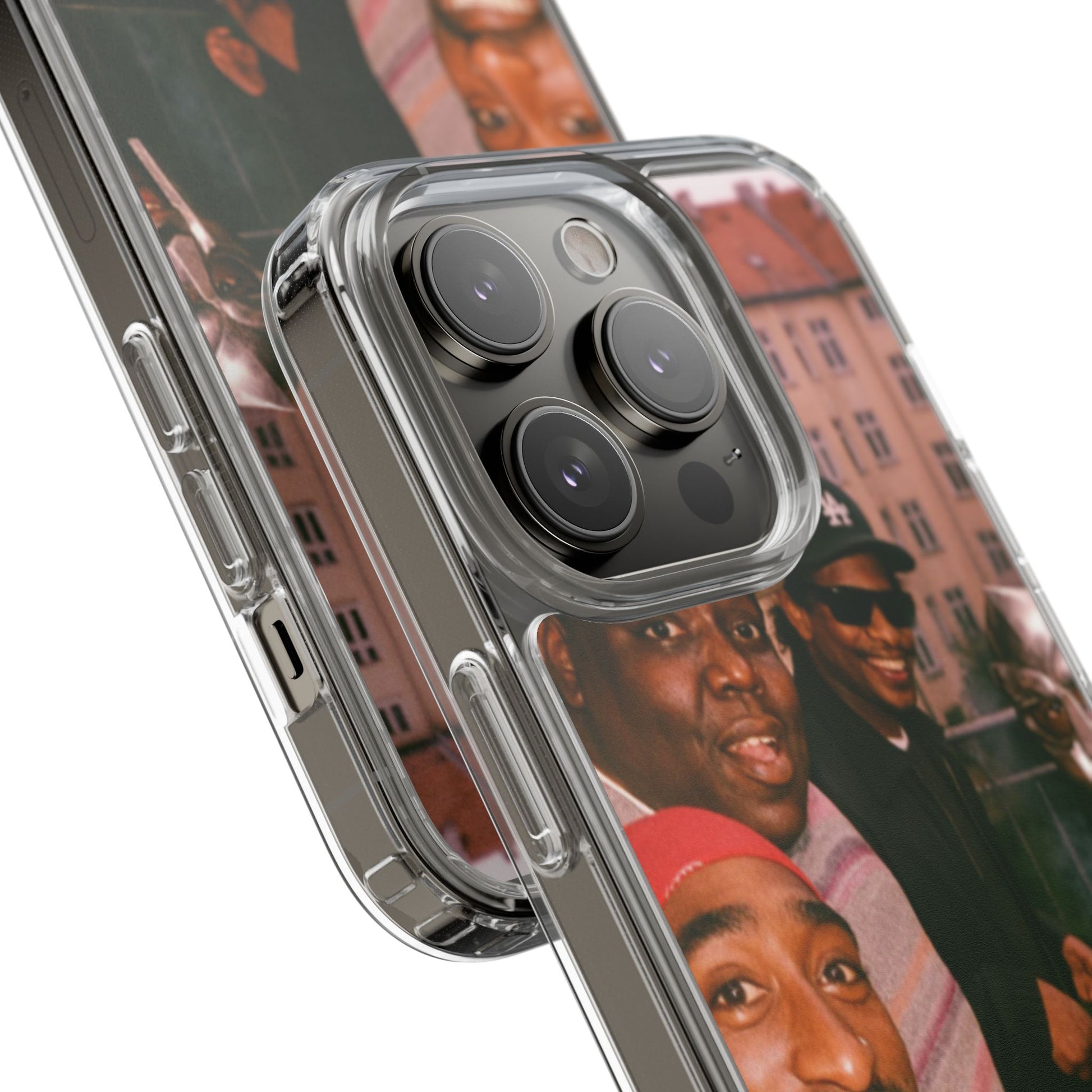 Hip-Hop Legends Clear Case for iPhone, Vintage Rapper Phone Cover, Clear TPU Case, Music Lover Gift, Pop Culture Accessories
