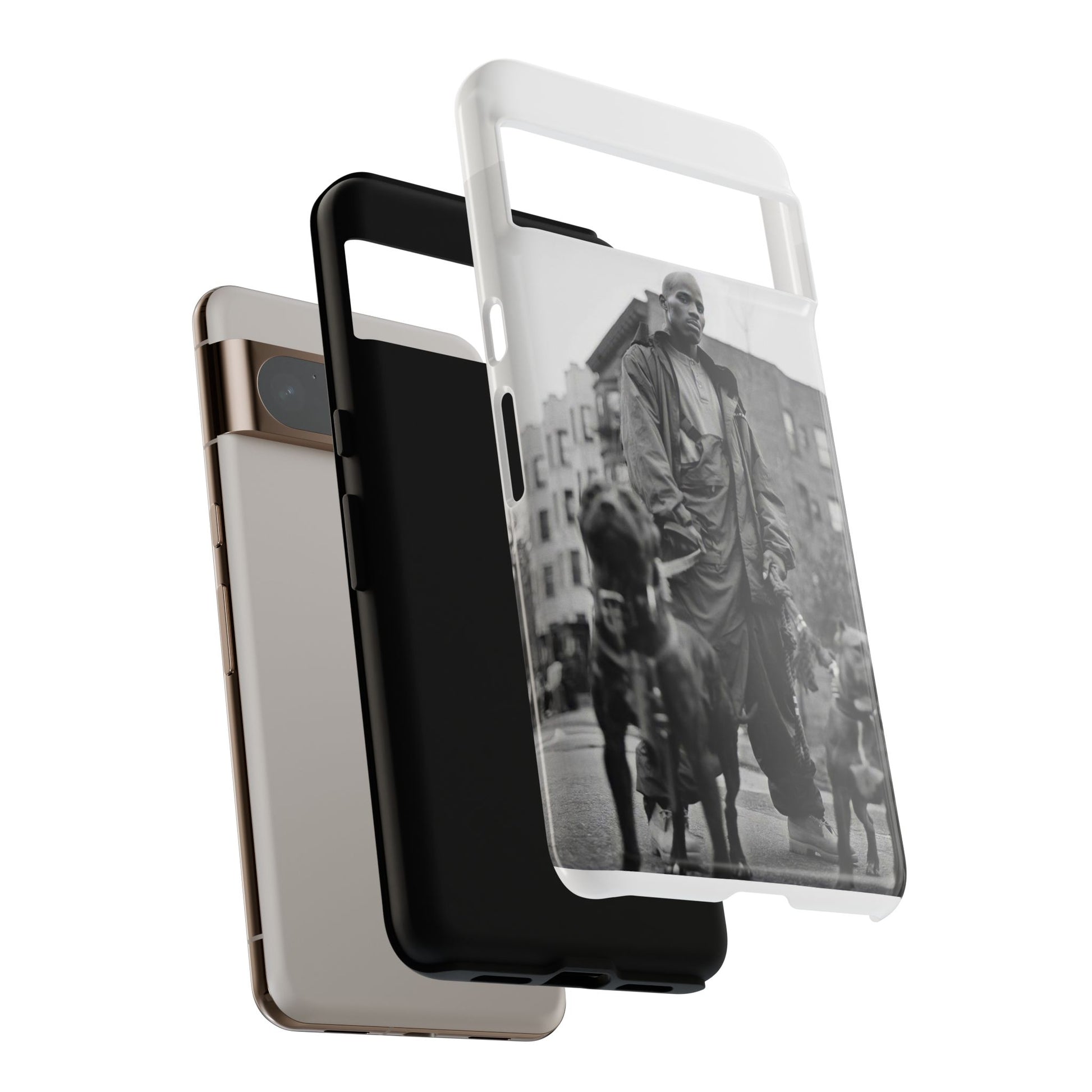 Black & White DMX Tough Phone Case, Urban Style Cover, Pet Lover Gift, Trendy Cell Phone Accessory, Durable Protection