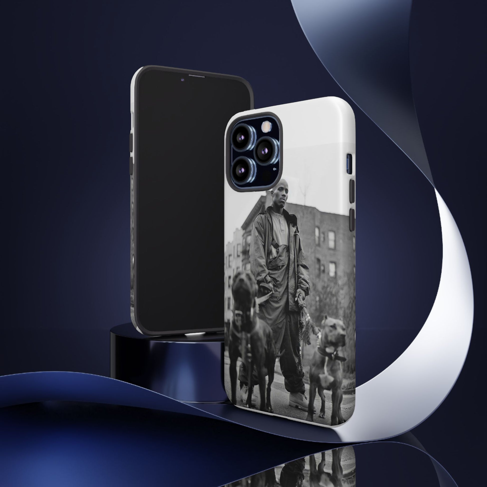Black & White DMX Tough Phone Case, Urban Style Cover, Pet Lover Gift, Trendy Cell Phone Accessory, Durable Protection