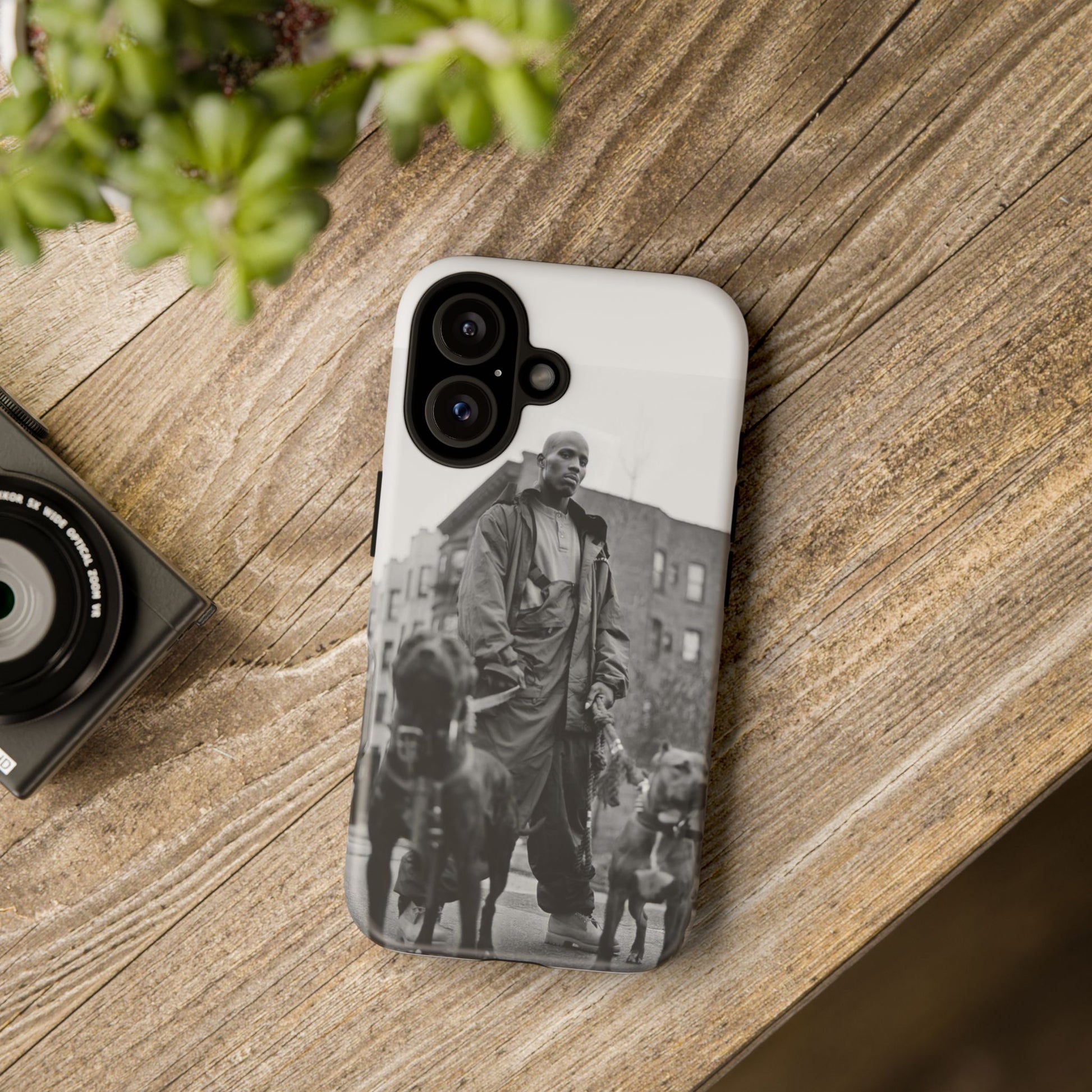 Black & White DMX Tough Phone Case, Urban Style Cover, Pet Lover Gift, Trendy Cell Phone Accessory, Durable Protection