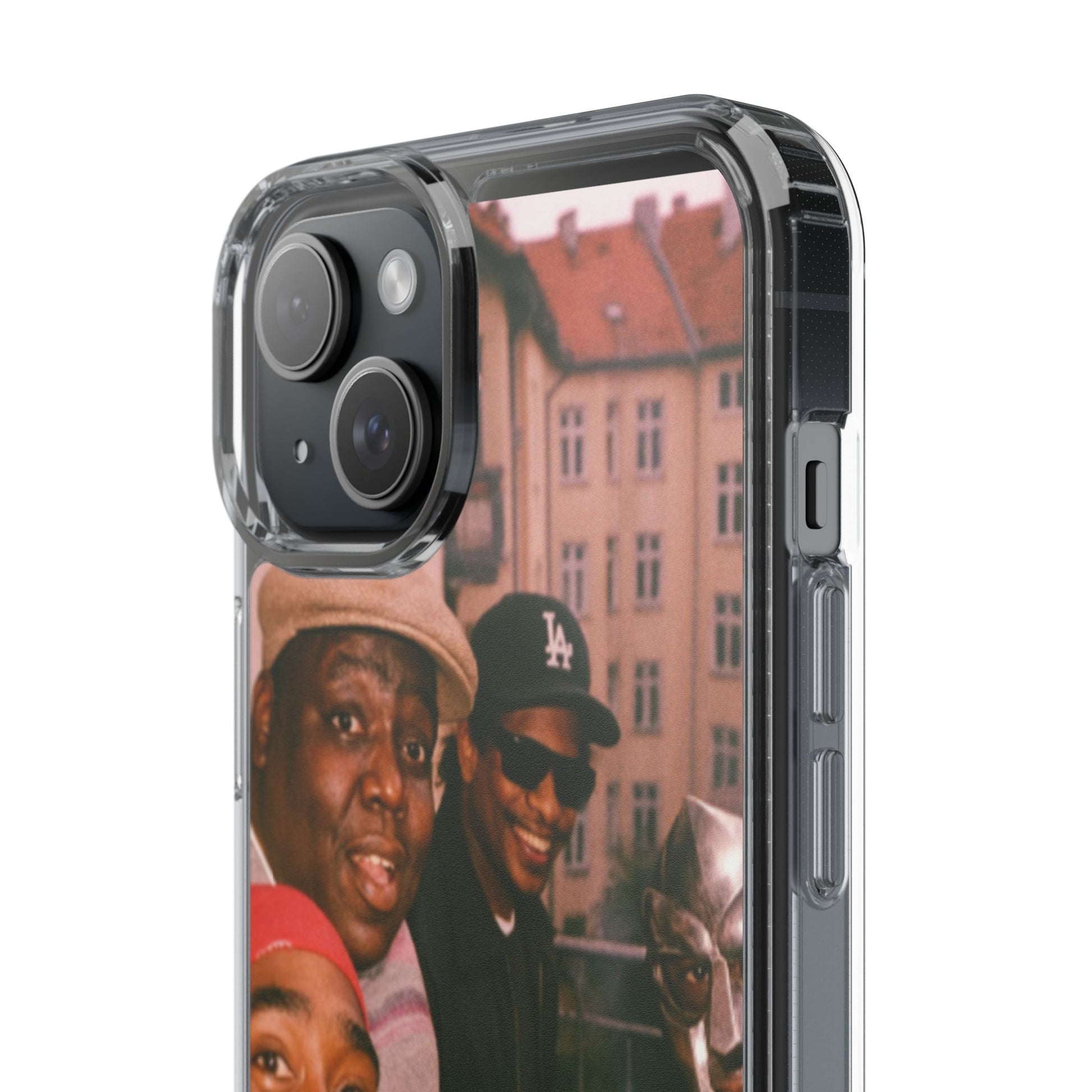 Hip-Hop Legends Clear Case for iPhone, Vintage Rapper Phone Cover, Clear TPU Case, Music Lover Gift, Pop Culture Accessories