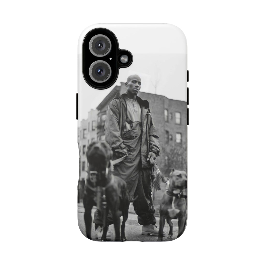 Black & White DMX Tough Phone Case, Urban Style Cover, Pet Lover Gift, Trendy Cell Phone Accessory, Durable Protection