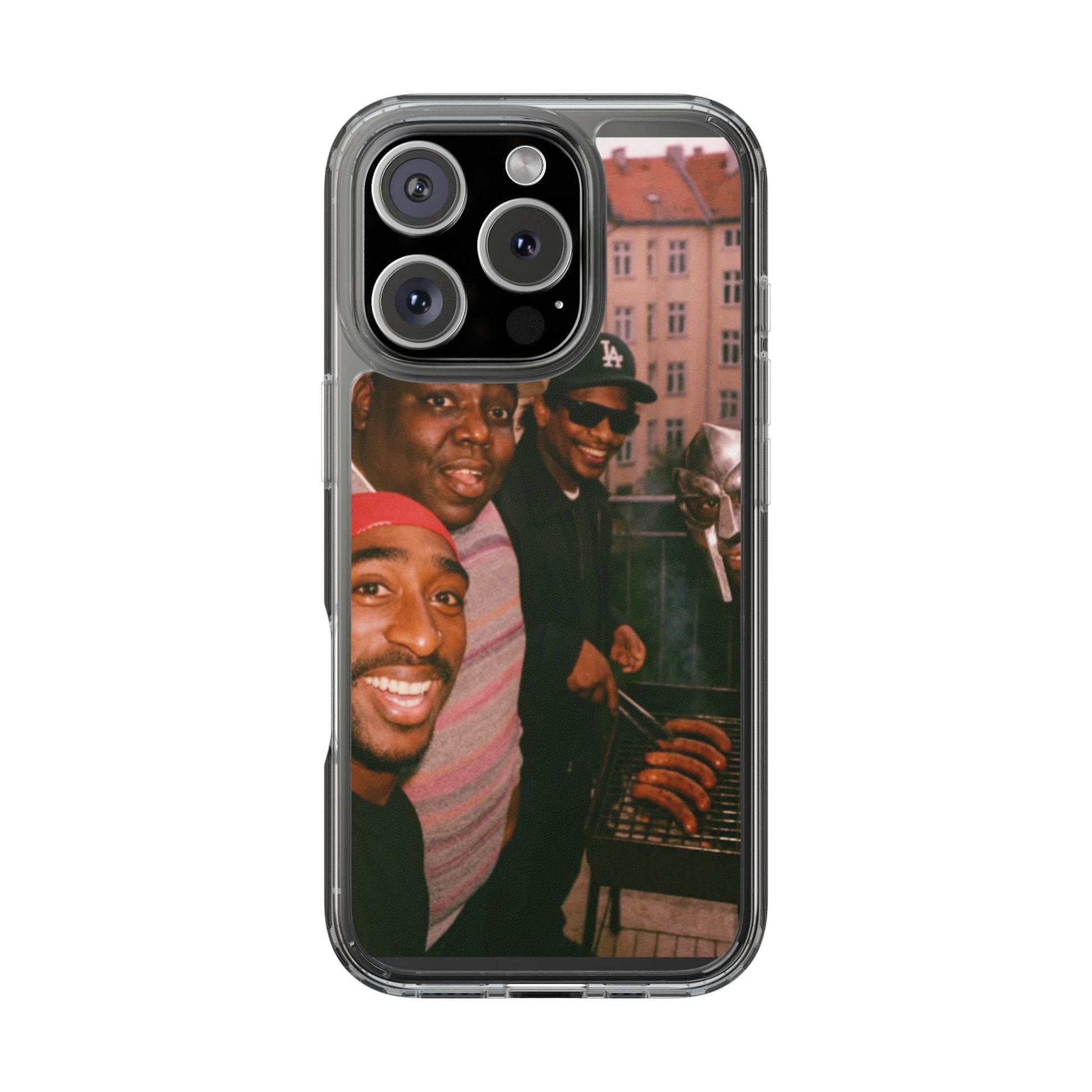 Hip-Hop Legends Clear Case for iPhone, Vintage Rapper Phone Cover, Clear TPU Case, Music Lover Gift, Pop Culture Accessories