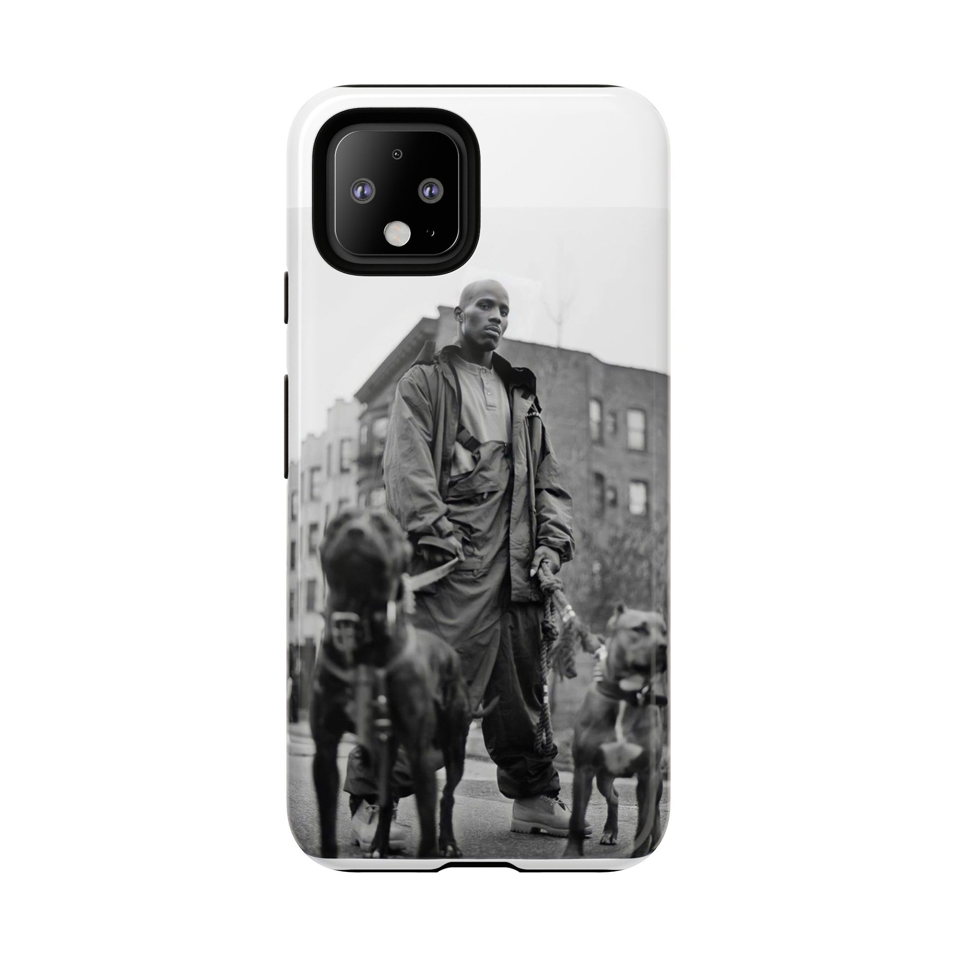 Black & White DMX Tough Phone Case, Urban Style Cover, Pet Lover Gift, Trendy Cell Phone Accessory, Durable Protection