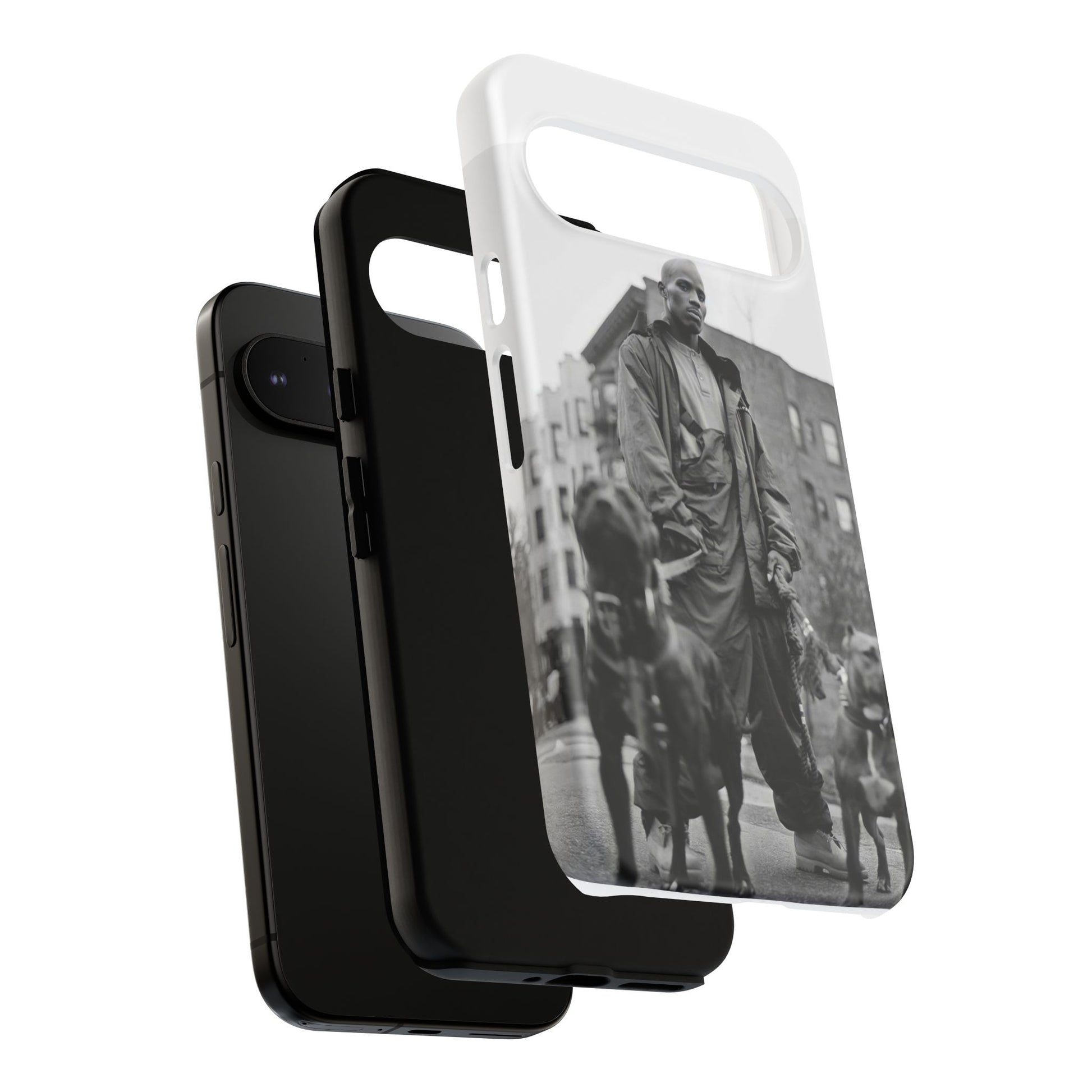 Black & White DMX Tough Phone Case, Urban Style Cover, Pet Lover Gift, Trendy Cell Phone Accessory, Durable Protection