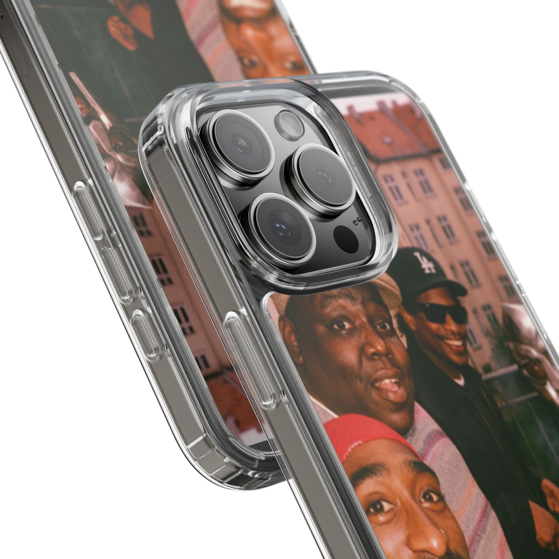 Hip-Hop Legends Clear Case for iPhone, Vintage Rapper Phone Cover, Clear TPU Case, Music Lover Gift, Pop Culture Accessories