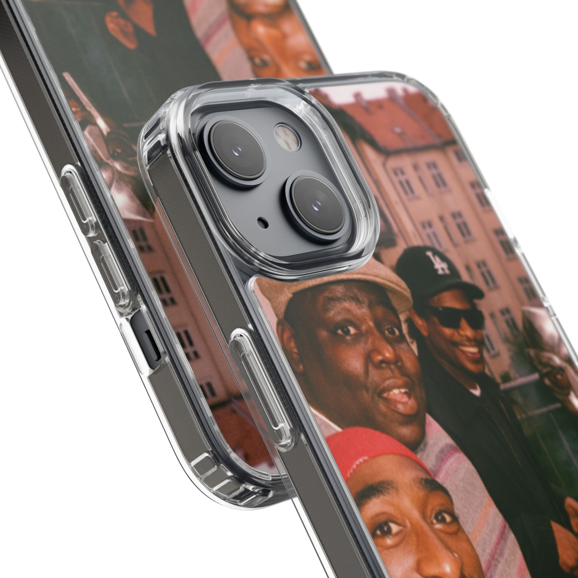 Hip-Hop Legends Clear Case for iPhone, Vintage Rapper Phone Cover, Clear TPU Case, Music Lover Gift, Pop Culture Accessories