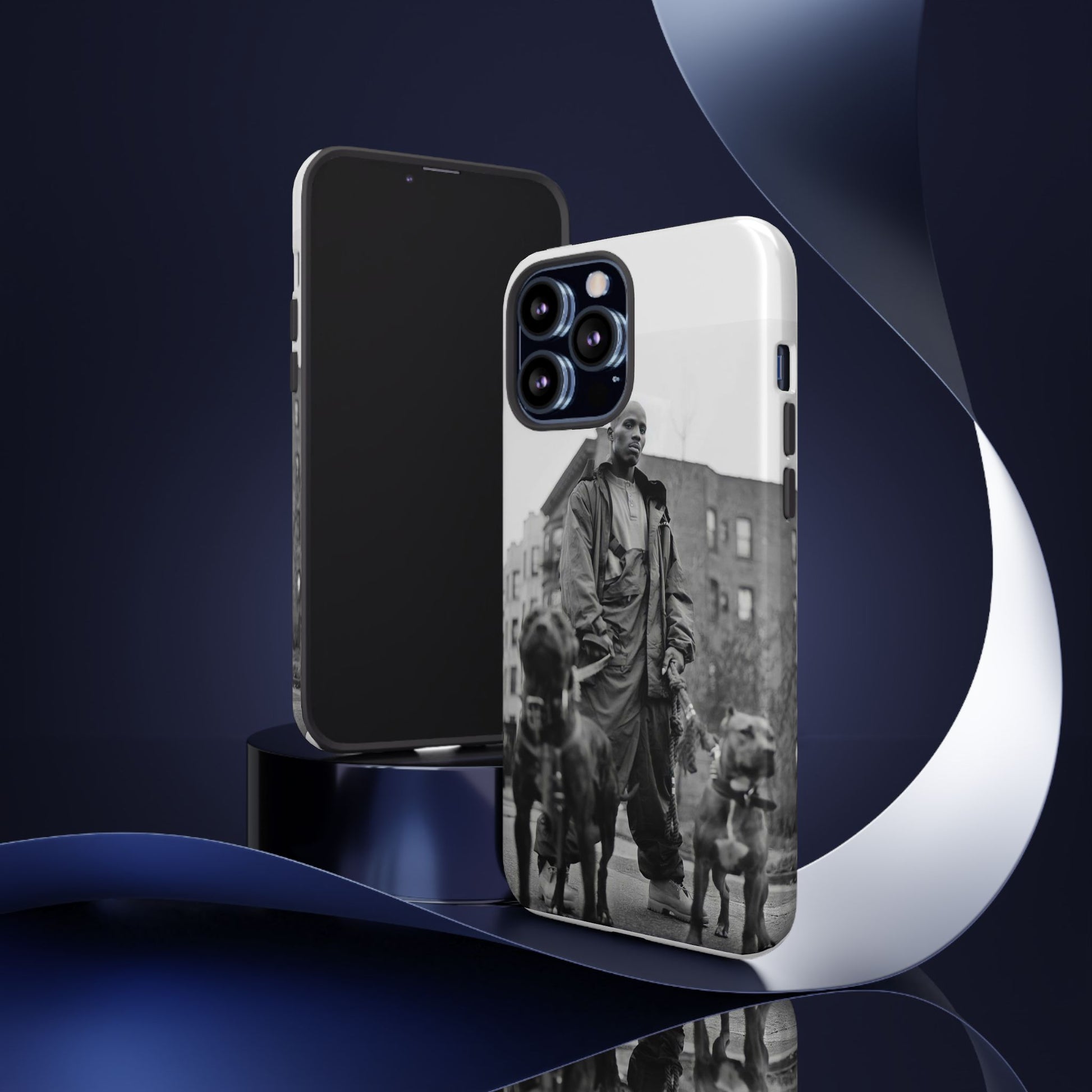Black & White DMX Tough Phone Case, Urban Style Cover, Pet Lover Gift, Trendy Cell Phone Accessory, Durable Protection