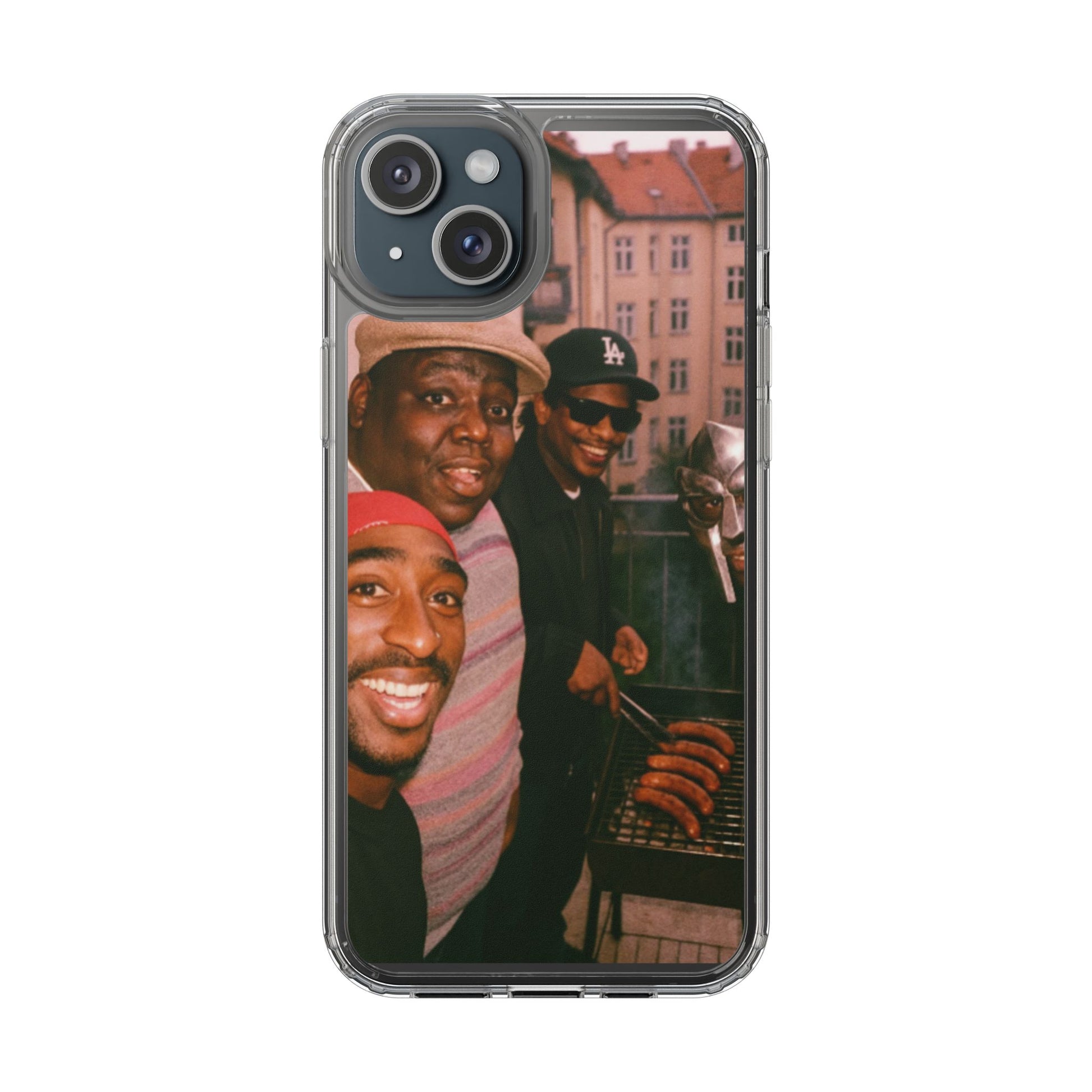 Hip-Hop Legends Clear Case for iPhone, Vintage Rapper Phone Cover, Clear TPU Case, Music Lover Gift, Pop Culture Accessories