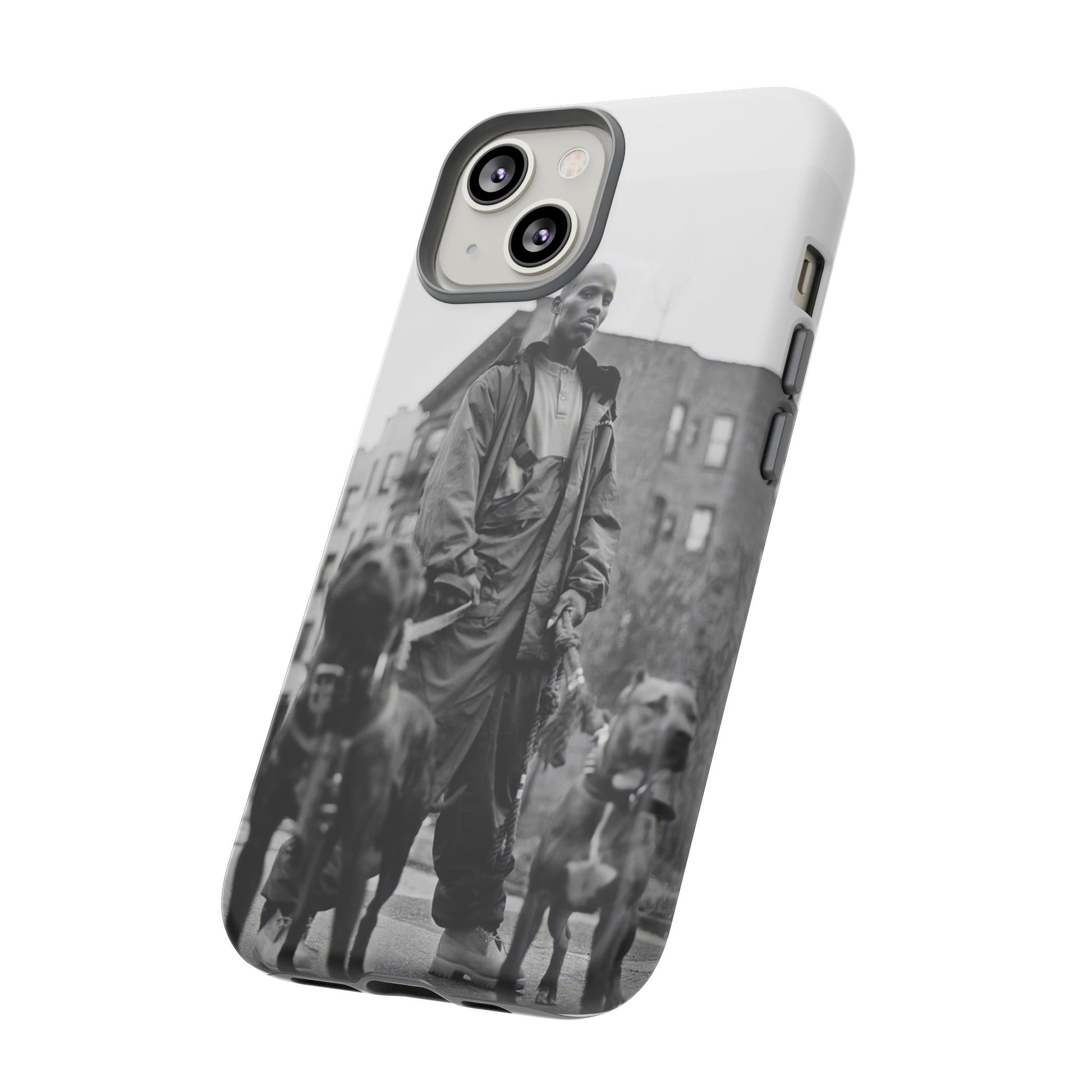 Black & White DMX Tough Phone Case, Urban Style Cover, Pet Lover Gift, Trendy Cell Phone Accessory, Durable Protection