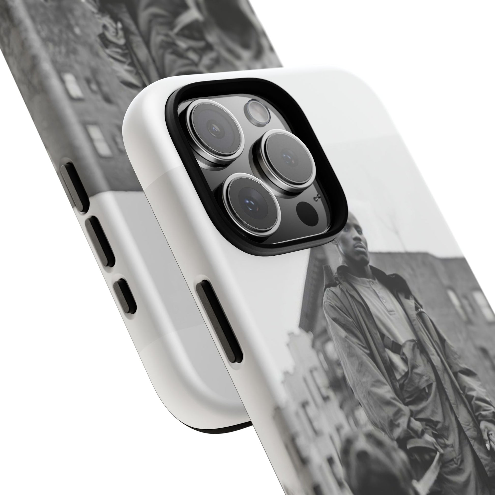 Black & White DMX Tough Phone Case, Urban Style Cover, Pet Lover Gift, Trendy Cell Phone Accessory, Durable Protection
