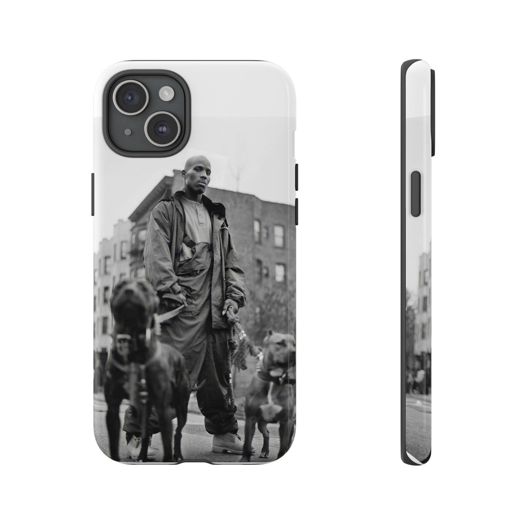 Black & White DMX Tough Phone Case, Urban Style Cover, Pet Lover Gift, Trendy Cell Phone Accessory, Durable Protection