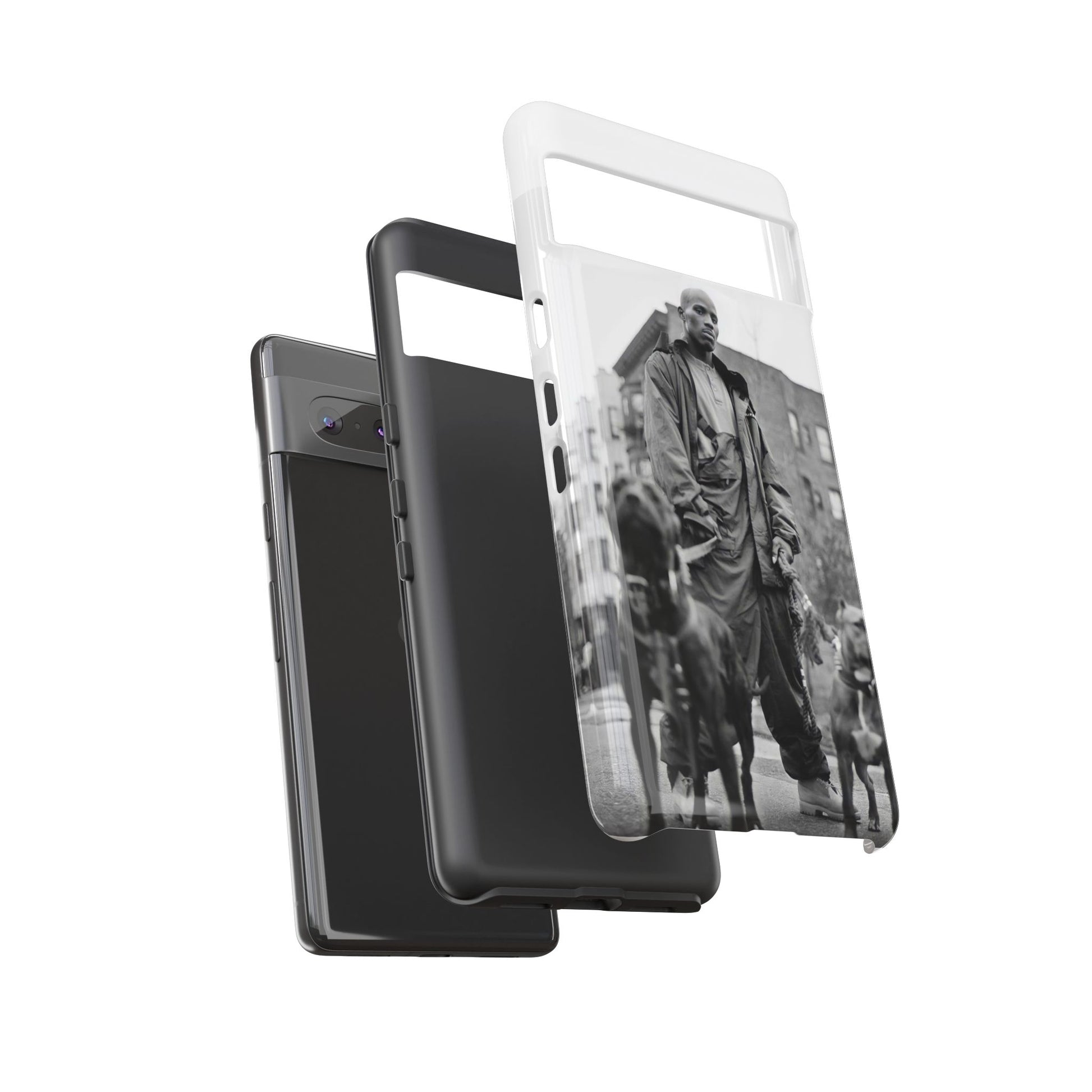 Black & White DMX Tough Phone Case, Urban Style Cover, Pet Lover Gift, Trendy Cell Phone Accessory, Durable Protection