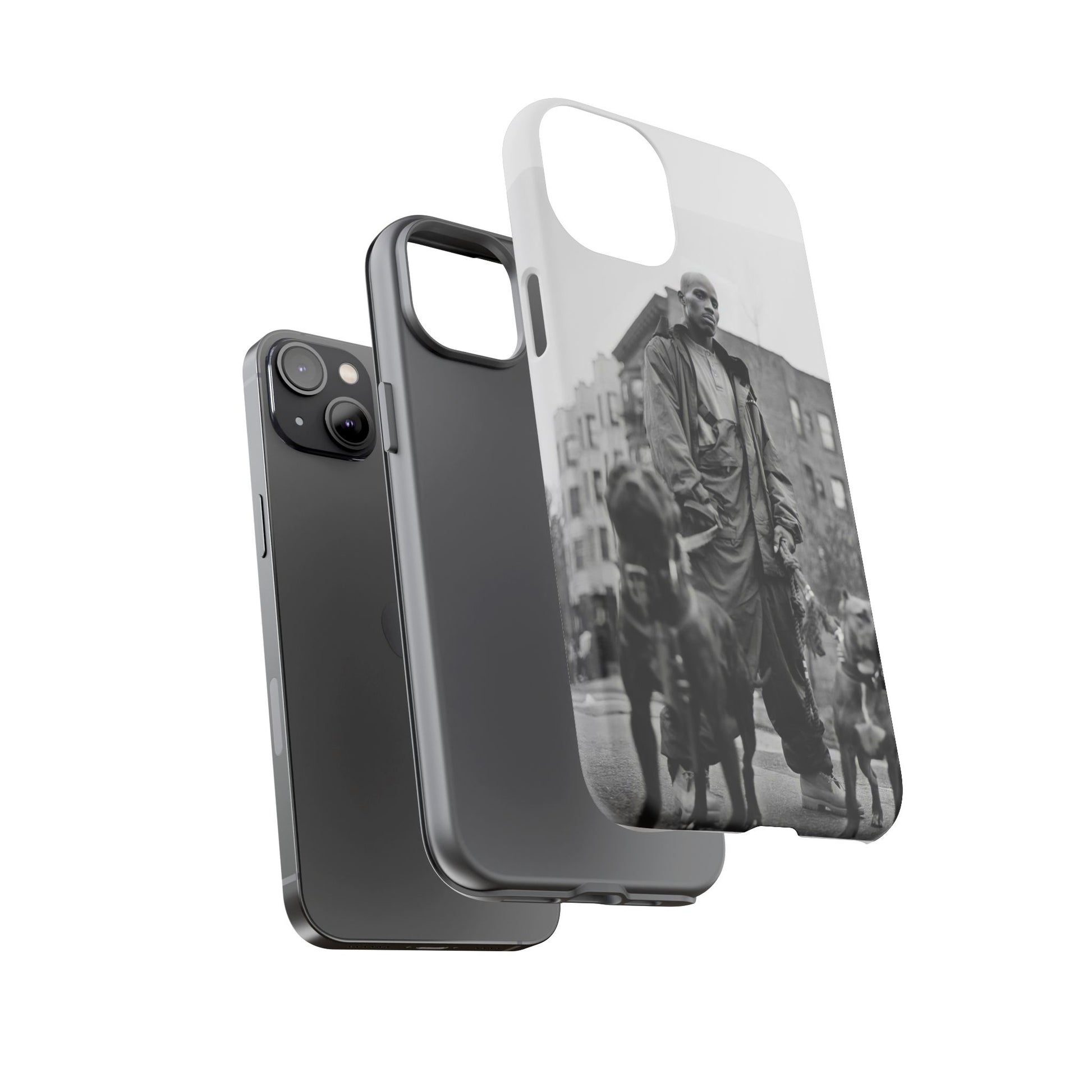 Black & White DMX Tough Phone Case, Urban Style Cover, Pet Lover Gift, Trendy Cell Phone Accessory, Durable Protection