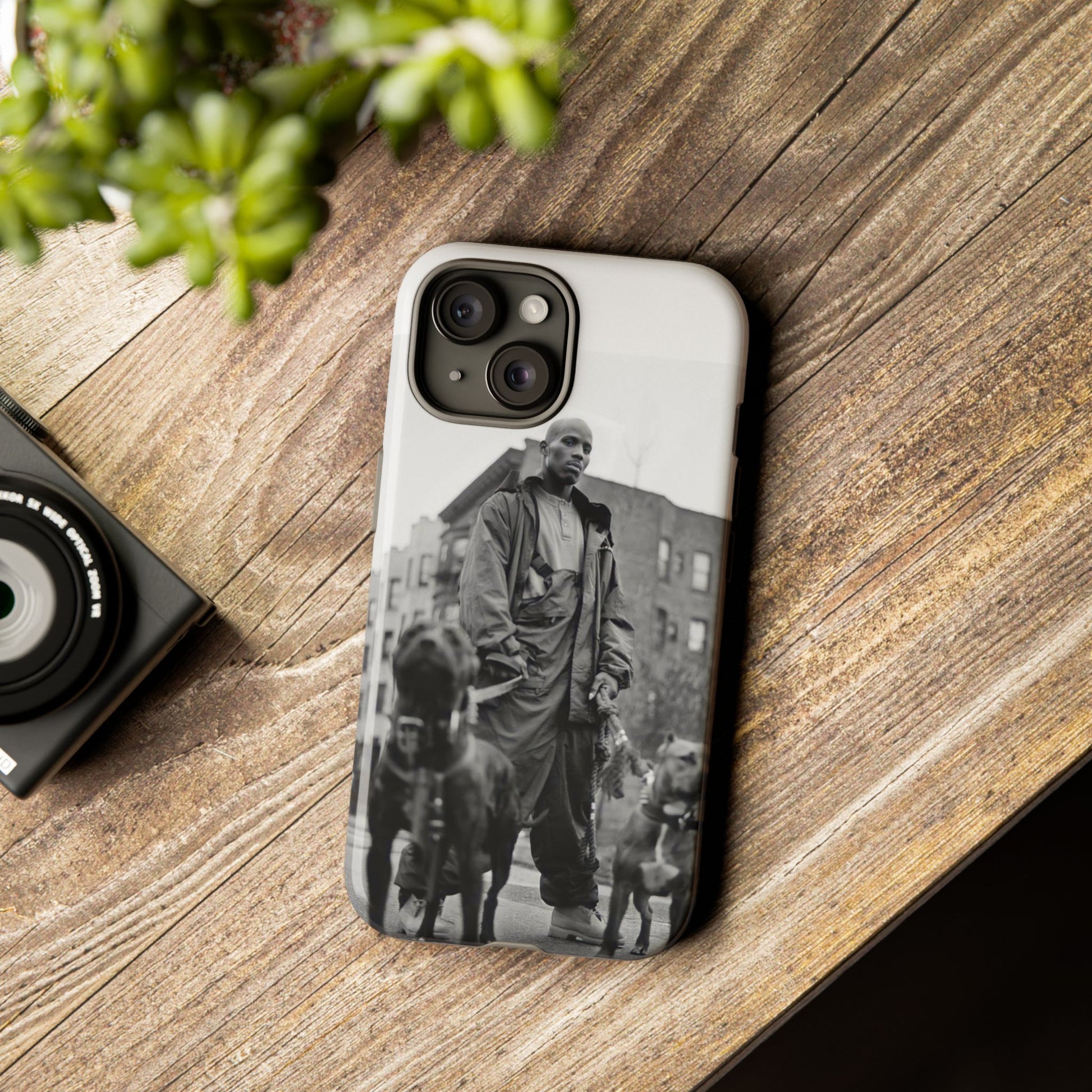 Black & White DMX Tough Phone Case, Urban Style Cover, Pet Lover Gift, Trendy Cell Phone Accessory, Durable Protection