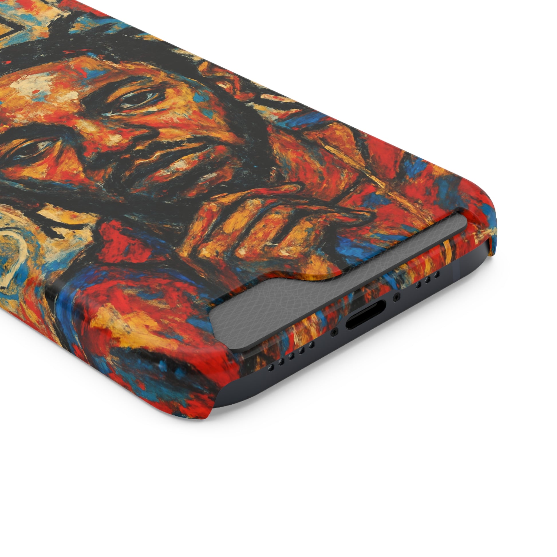 Kendrick Lamar Phone Case, Artistic Basquiat Style Card Holder Cover, Gift for Hip-Hop Fans, K Dot Unique Phone Accessory, Music Lover Essential