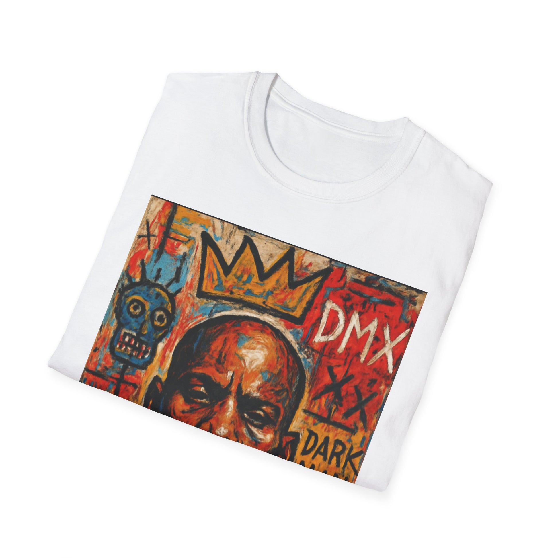 DMX Tribute Unisex Softstyle T-Shirt, Hip Hop Apparel, Musician Gift, Streetwear, Concert Outfit, Retro Graphic Tee, Basquiat Style