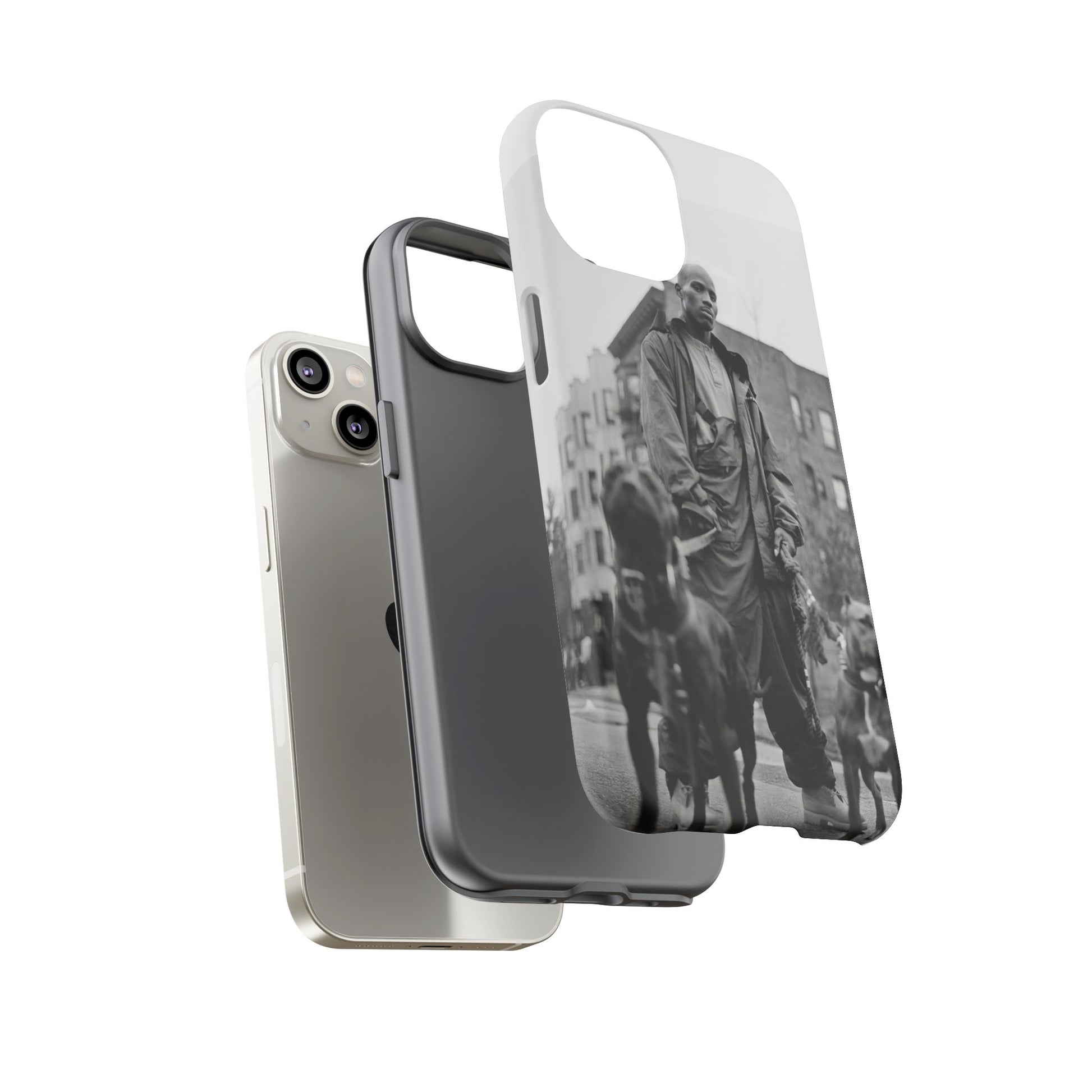 Black & White DMX Tough Phone Case, Urban Style Cover, Pet Lover Gift, Trendy Cell Phone Accessory, Durable Protection
