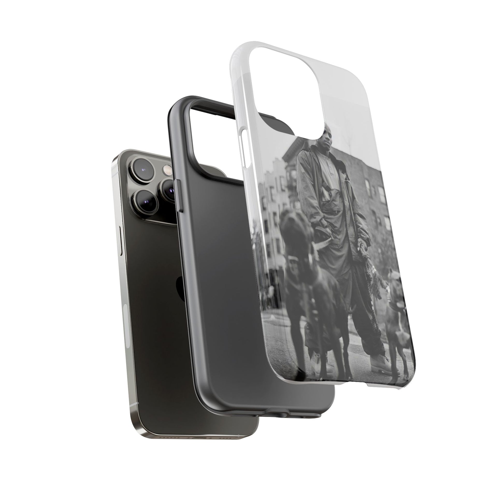 Black & White DMX Tough Phone Case, Urban Style Cover, Pet Lover Gift, Trendy Cell Phone Accessory, Durable Protection