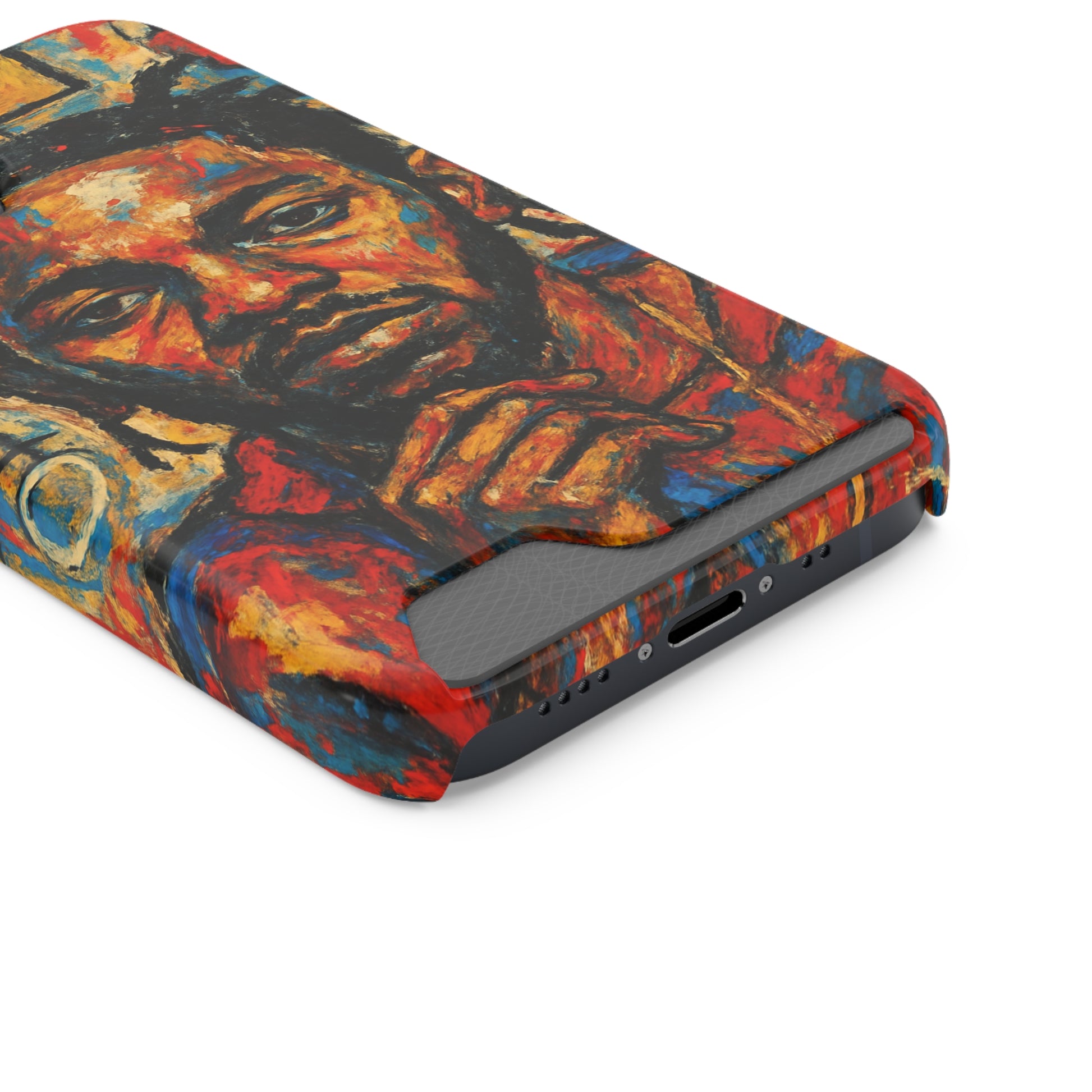 Kendrick Lamar Phone Case, Artistic Basquiat Style Card Holder Cover, Gift for Hip-Hop Fans, K Dot Unique Phone Accessory, Music Lover Essential