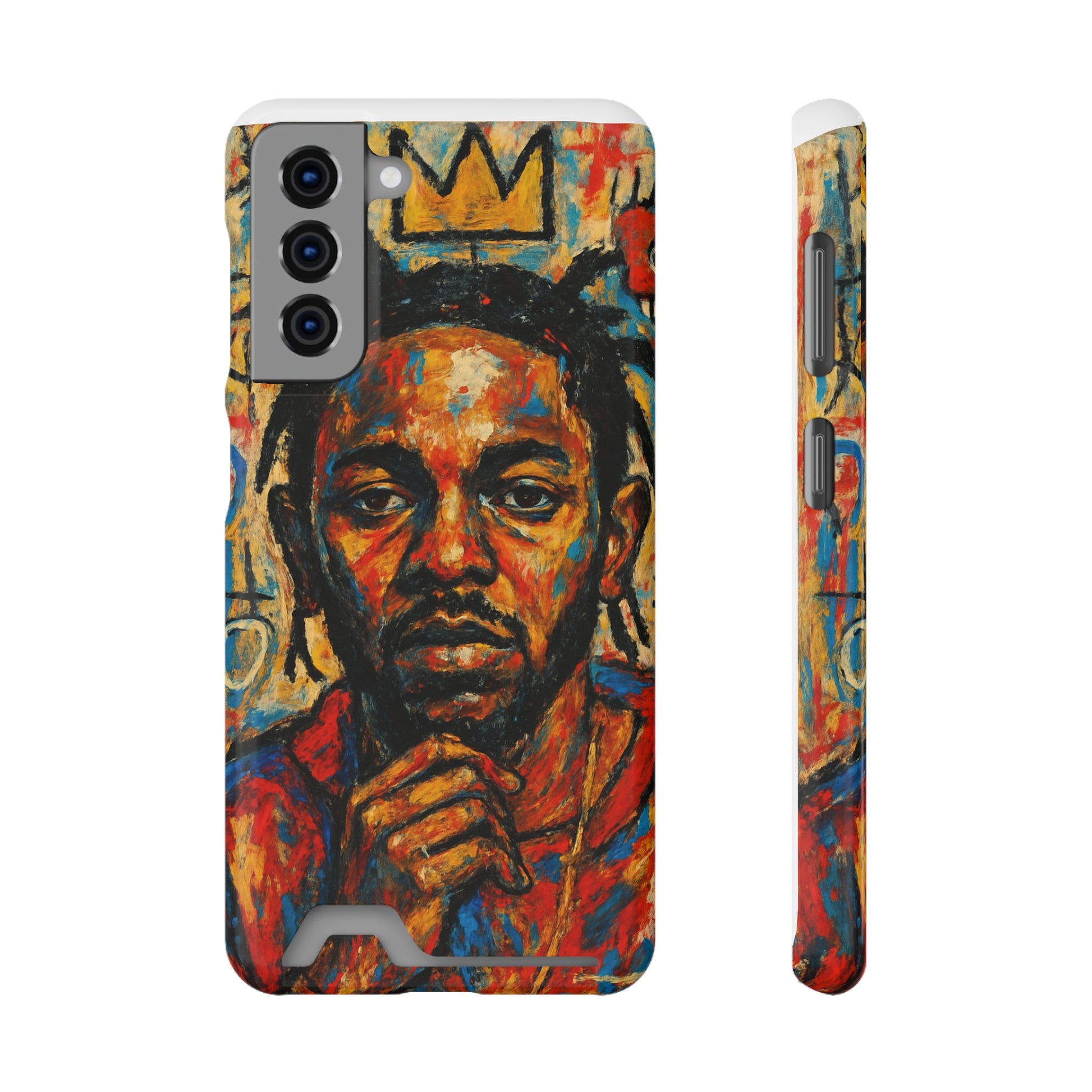 Kendrick Lamar Phone Case, Artistic Basquiat Style Card Holder Cover, Gift for Hip-Hop Fans, K Dot Unique Phone Accessory, Music Lover Essential