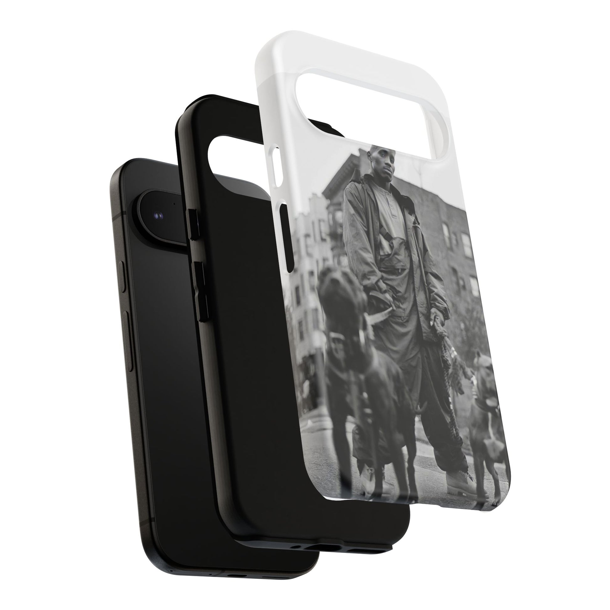 Black & White DMX Tough Phone Case, Urban Style Cover, Pet Lover Gift, Trendy Cell Phone Accessory, Durable Protection