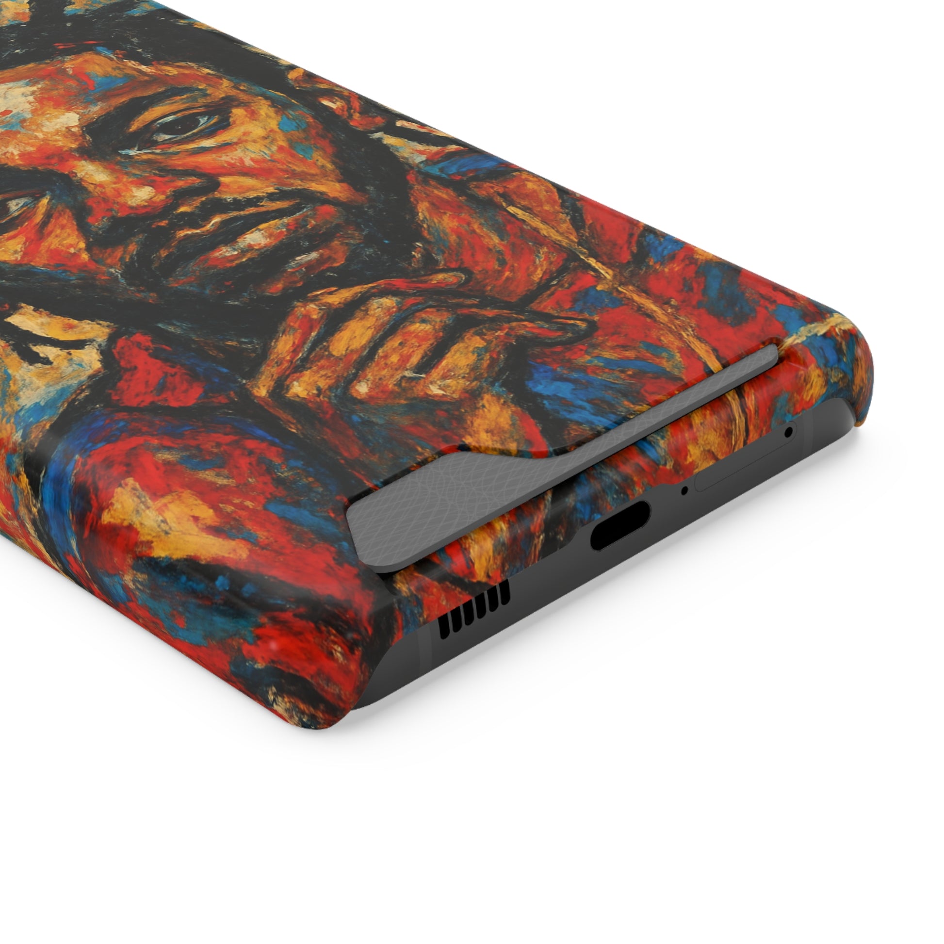 Kendrick Lamar Phone Case, Artistic Basquiat Style Card Holder Cover, Gift for Hip-Hop Fans, K Dot Unique Phone Accessory, Music Lover Essential