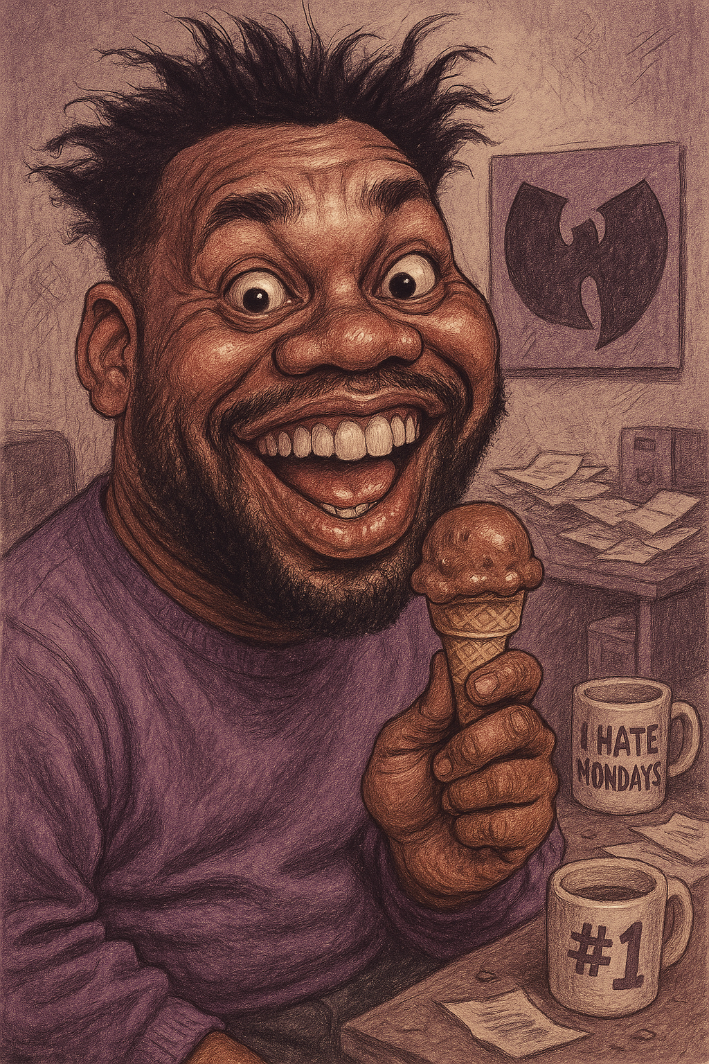 Raekwon Caricature - Wu Tang Abbott – Digital Art Print (Instant Download)