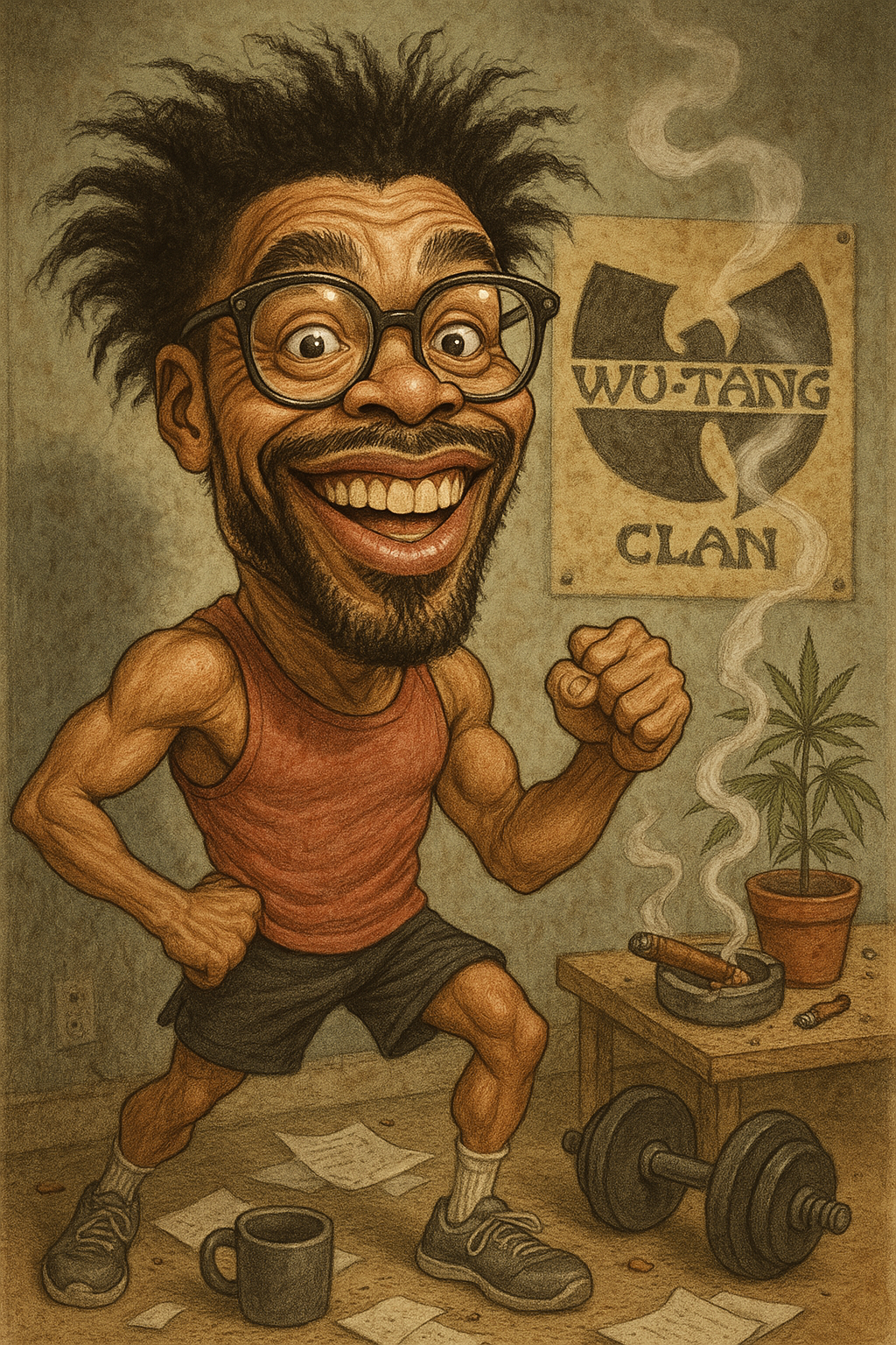 Method Man Caricature – Wu Tang - Digital Art Print (Instant Download)