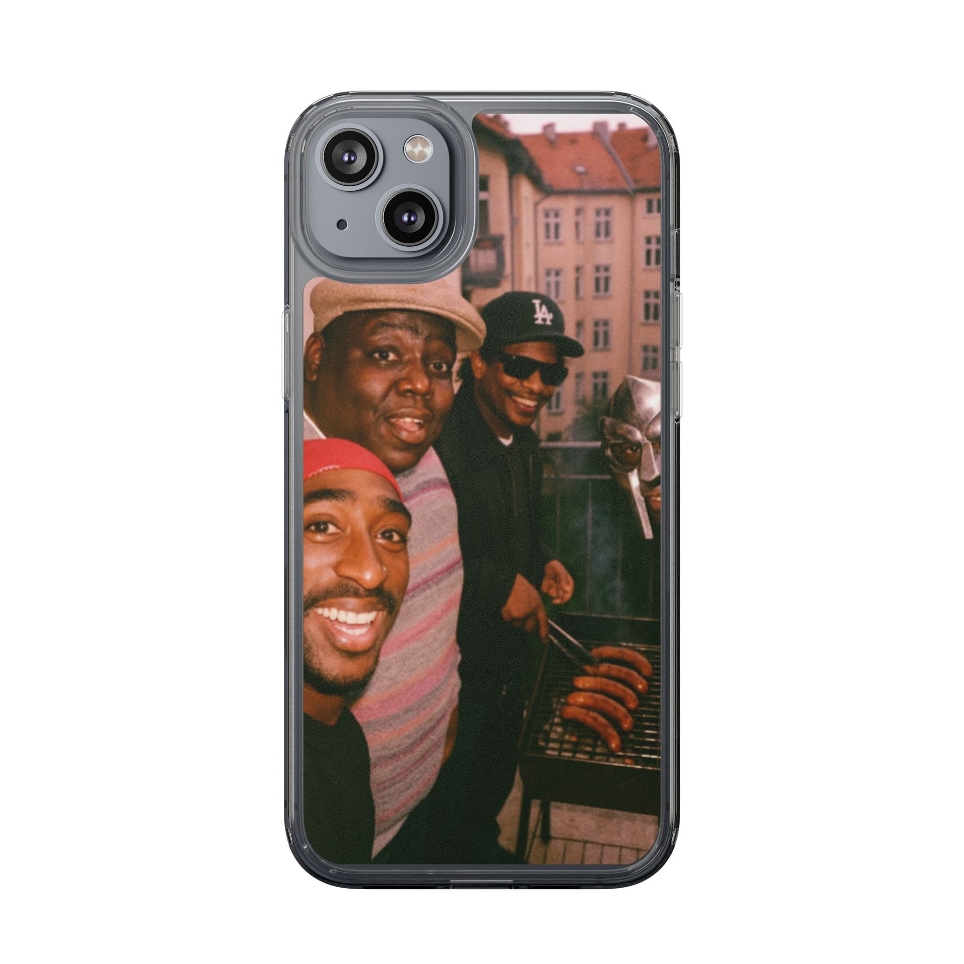 Hip-Hop Legends Clear Case for iPhone, Vintage Rapper Phone Cover, Clear TPU Case, Music Lover Gift, Pop Culture Accessories