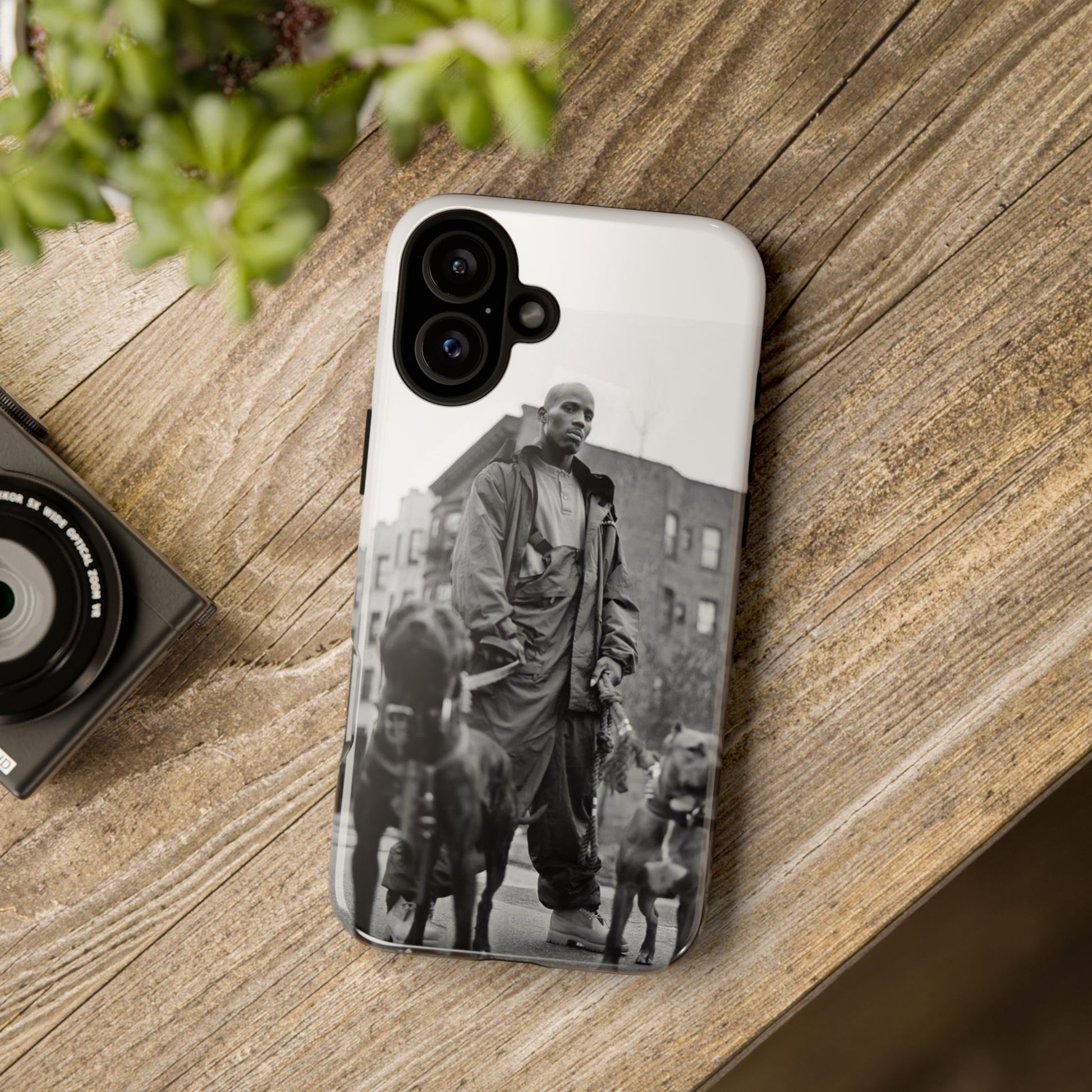 Black & White DMX Tough Phone Case, Urban Style Cover, Pet Lover Gift, Trendy Cell Phone Accessory, Durable Protection