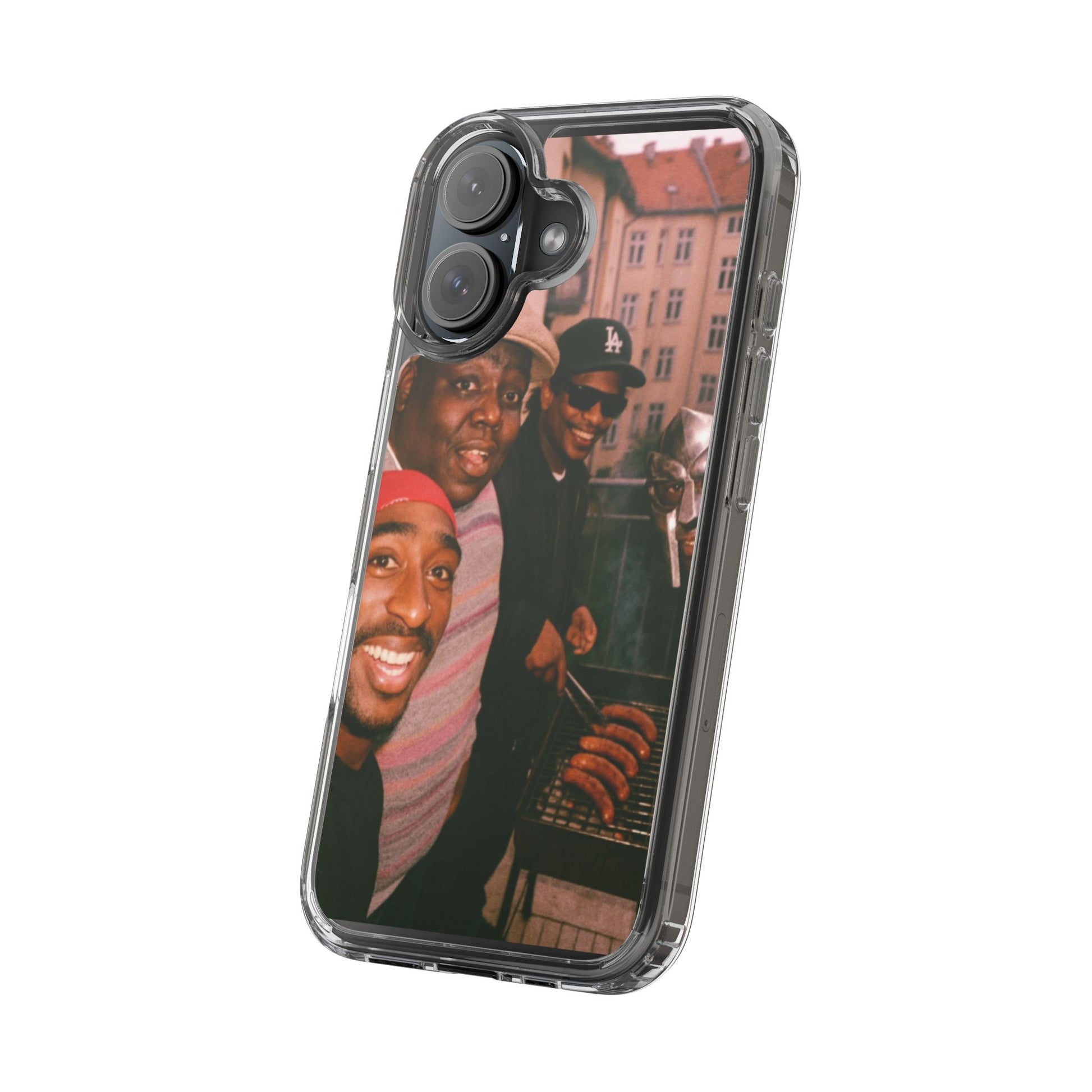Hip-Hop Legends Clear Case for iPhone, Vintage Rapper Phone Cover, Clear TPU Case, Music Lover Gift, Pop Culture Accessories