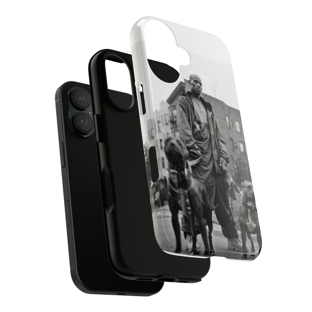 Black & White DMX Tough Phone Case, Urban Style Cover, Pet Lover Gift, Trendy Cell Phone Accessory, Durable Protection