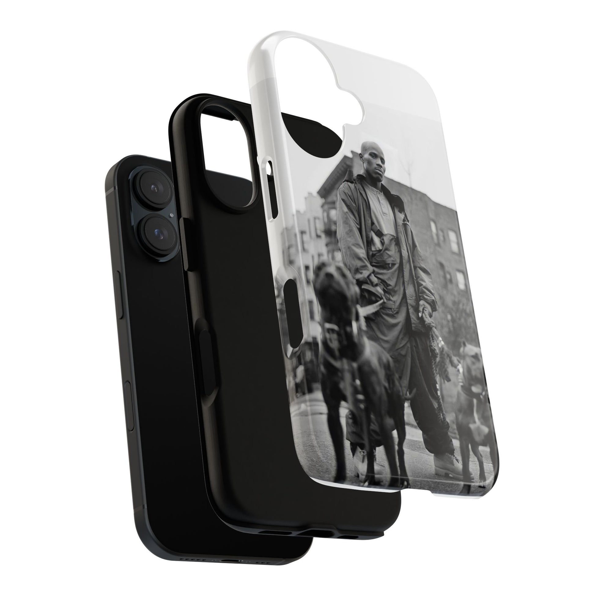 Black & White DMX Tough Phone Case, Urban Style Cover, Pet Lover Gift, Trendy Cell Phone Accessory, Durable Protection