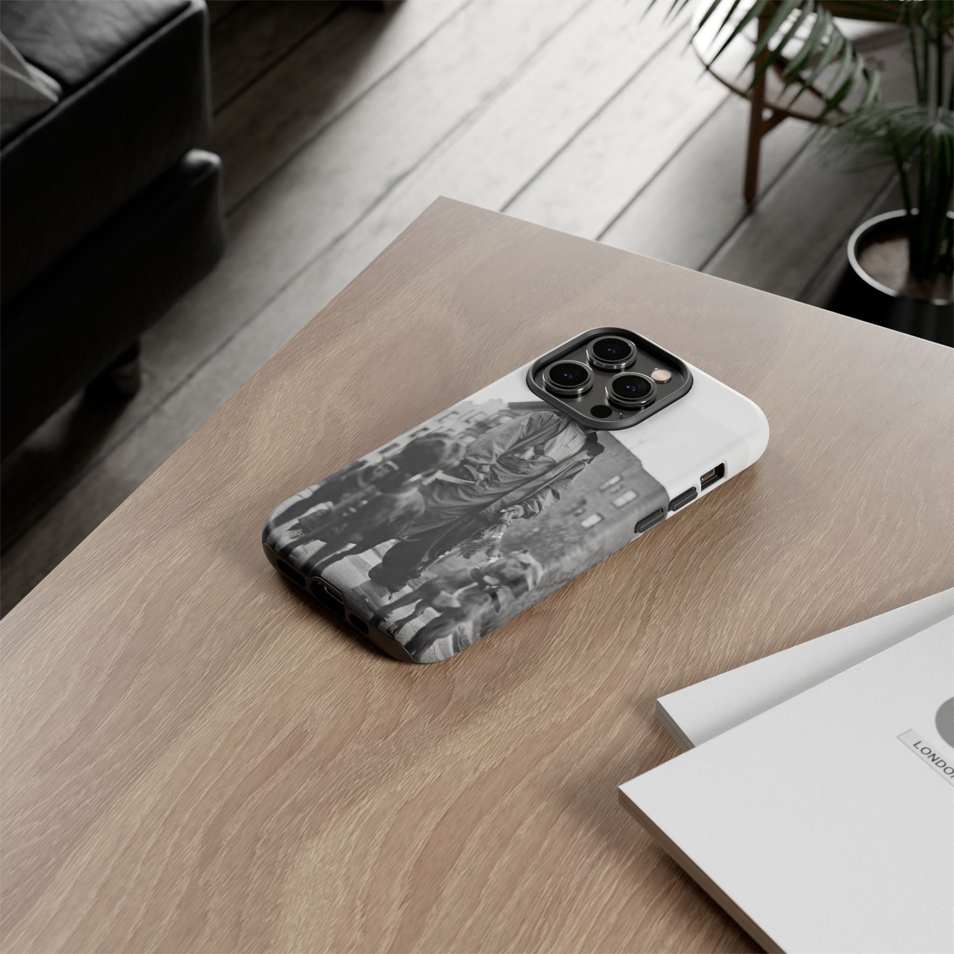 Black & White DMX Tough Phone Case, Urban Style Cover, Pet Lover Gift, Trendy Cell Phone Accessory, Durable Protection