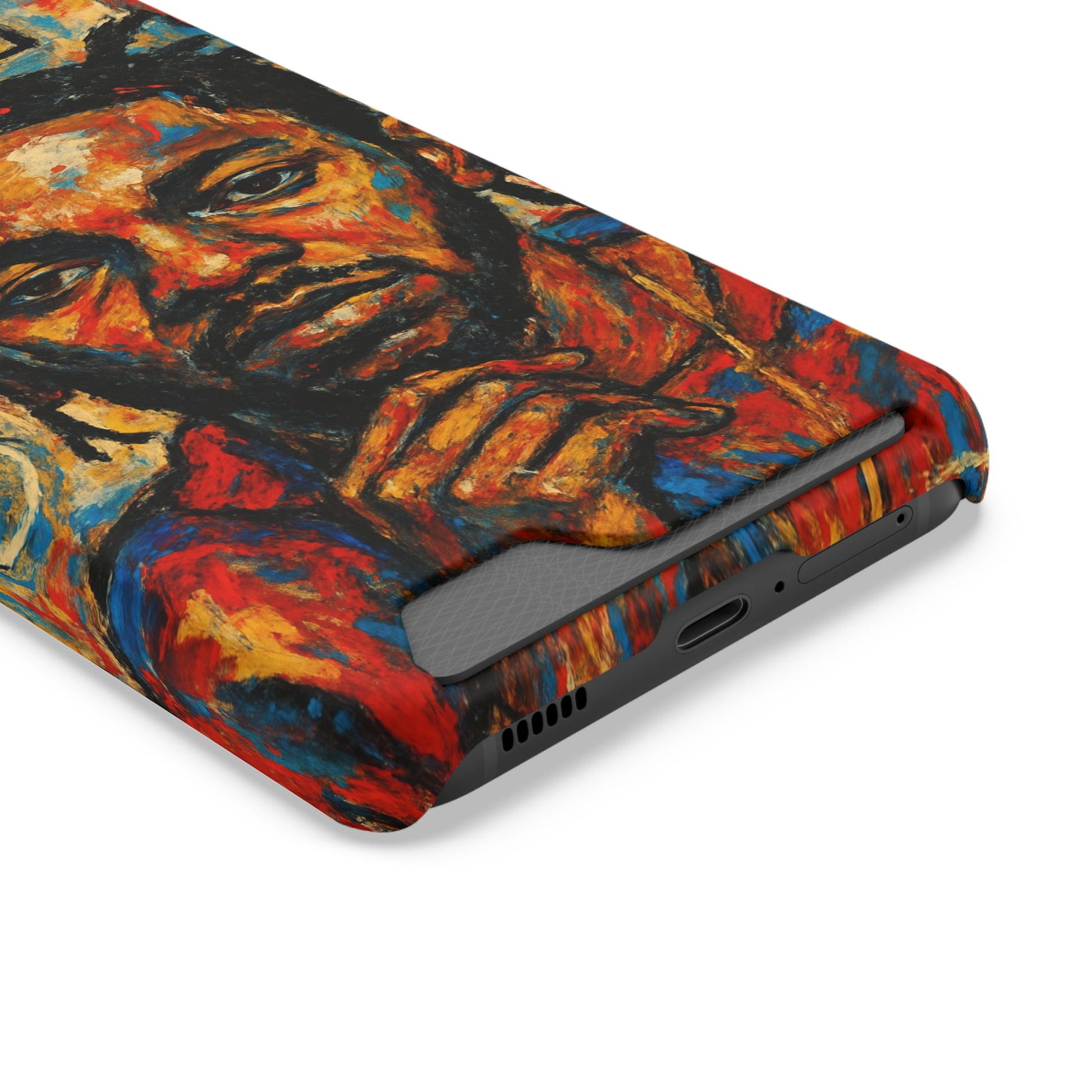 Kendrick Lamar Phone Case, Artistic Basquiat Style Card Holder Cover, Gift for Hip-Hop Fans, K Dot Unique Phone Accessory, Music Lover Essential