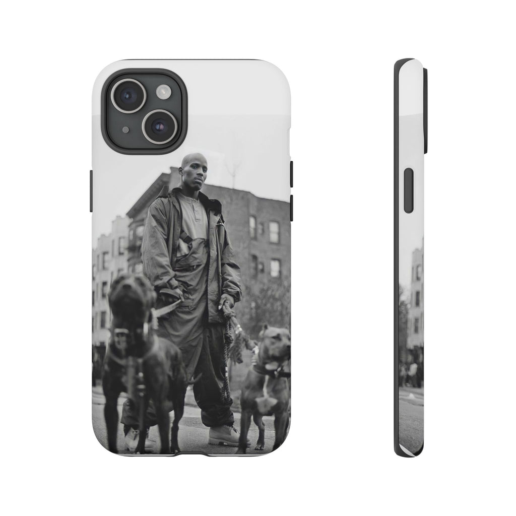 Black & White DMX Tough Phone Case, Urban Style Cover, Pet Lover Gift, Trendy Cell Phone Accessory, Durable Protection